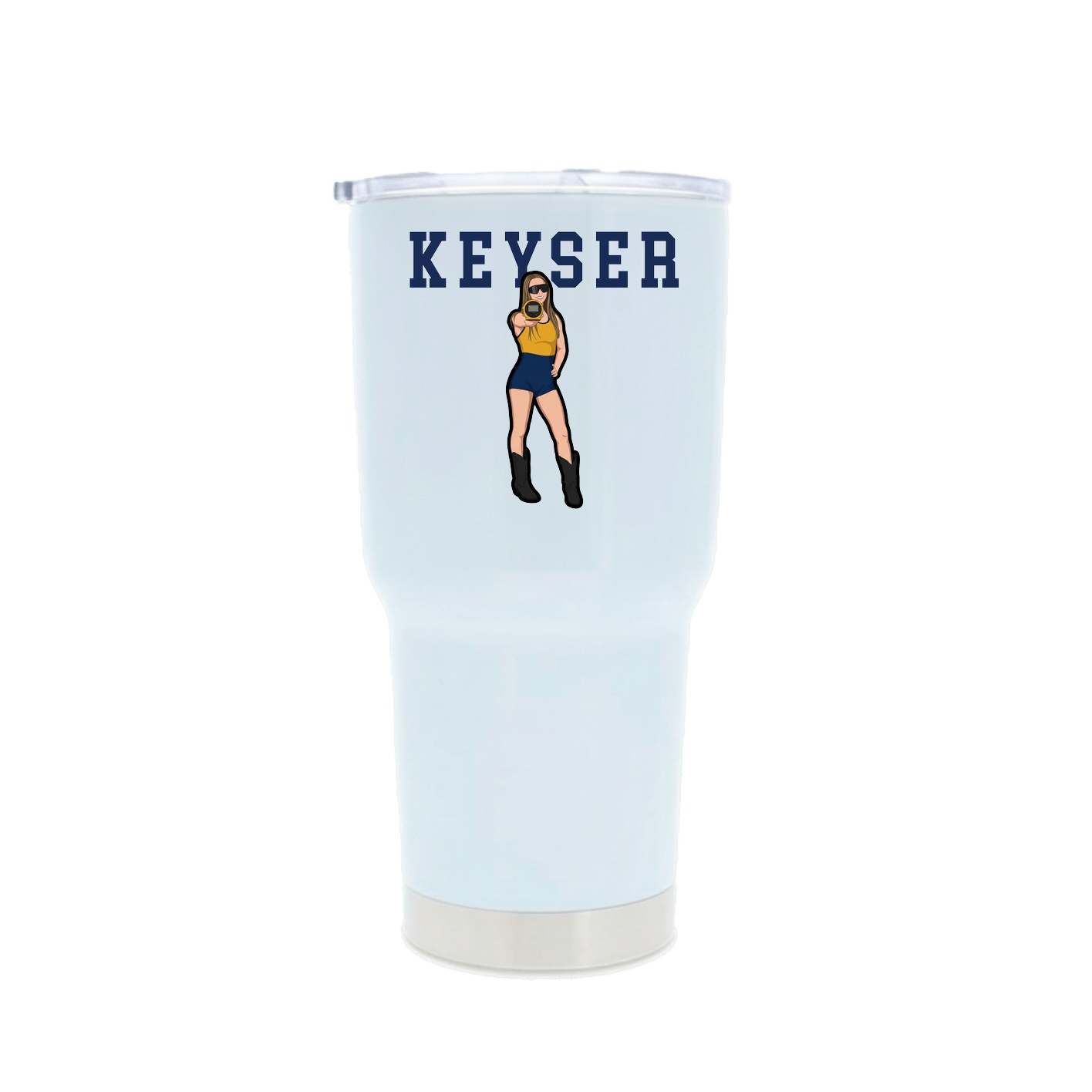 30oz Stainless Steel Tumbler — Shirsey in White