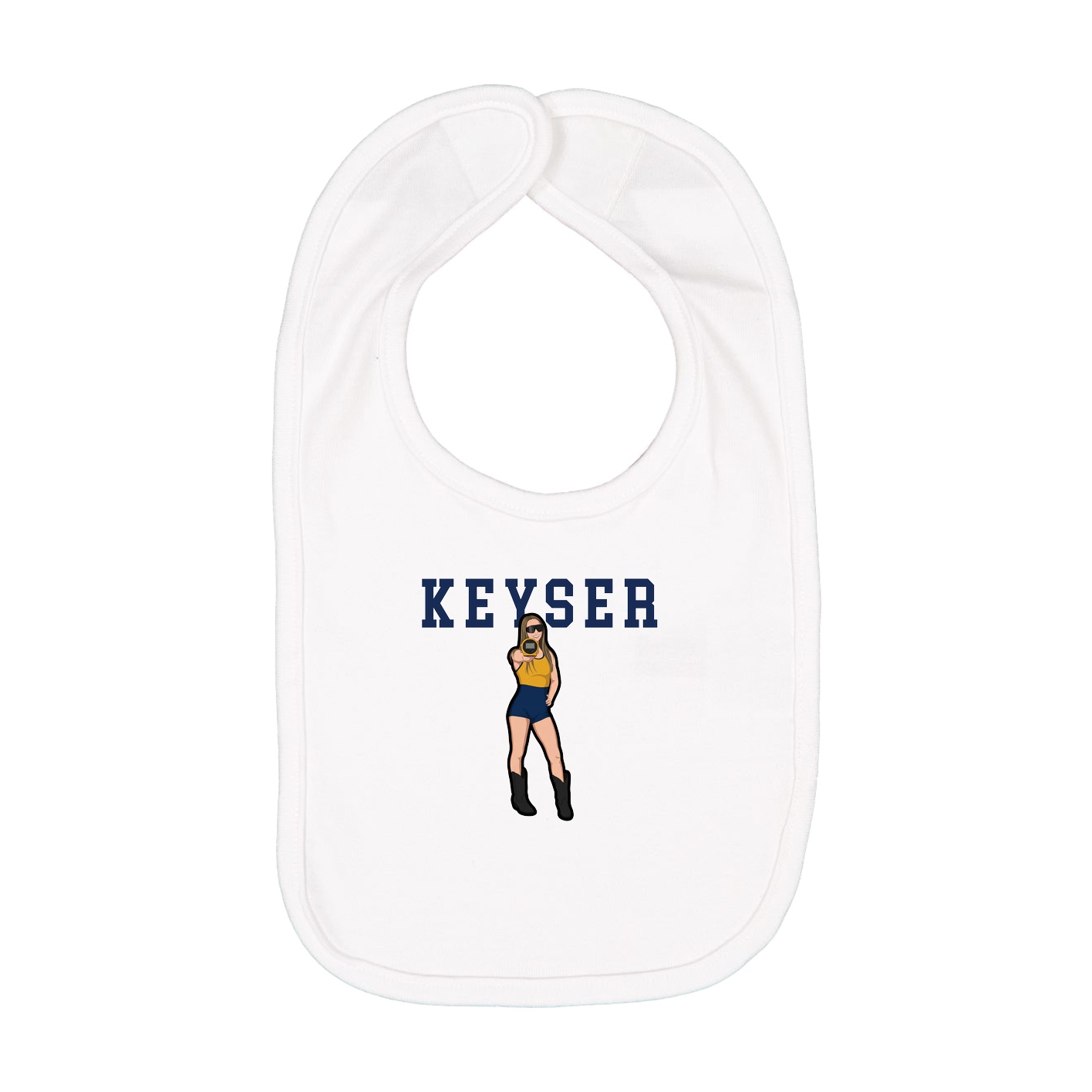 Infant Bib — Shirsey in White