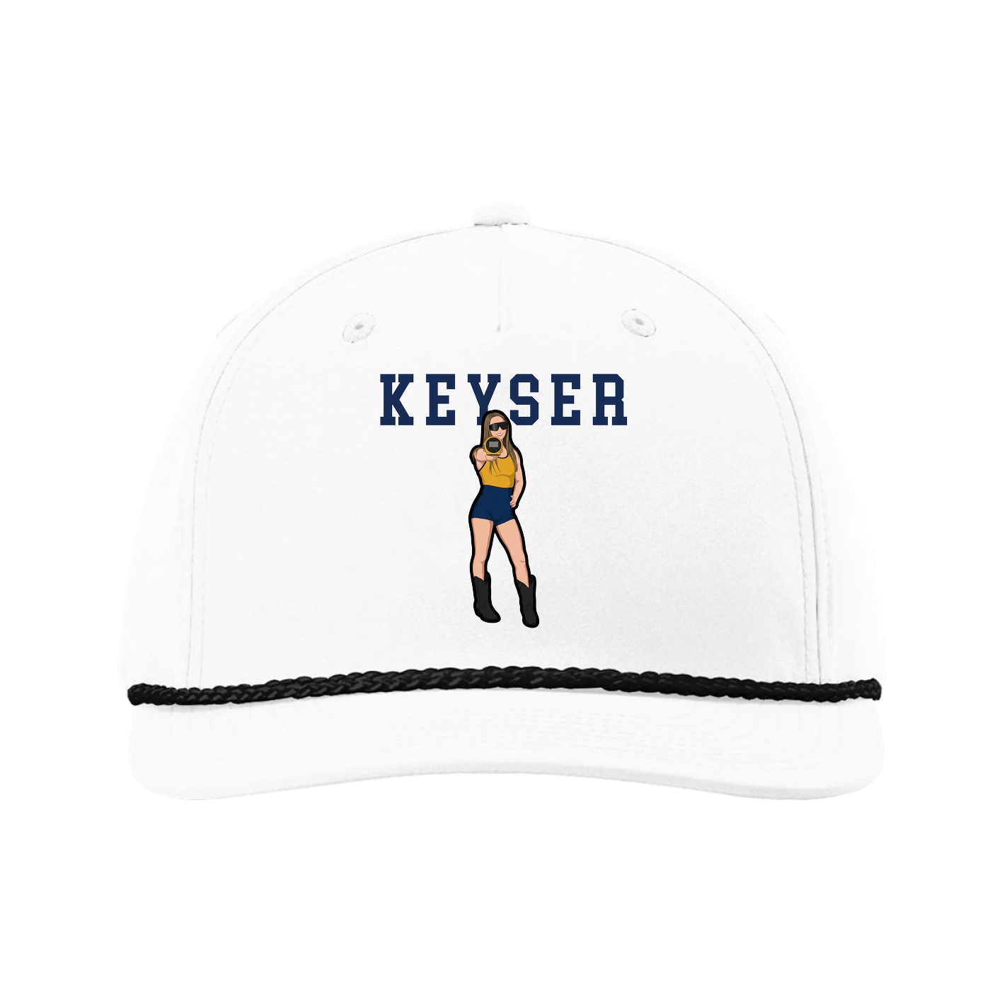 Five-Panel Classic Rope Cap — Shirsey in White