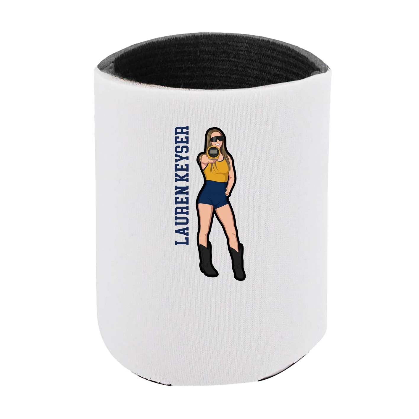 Can Holder — Name Vertical in White