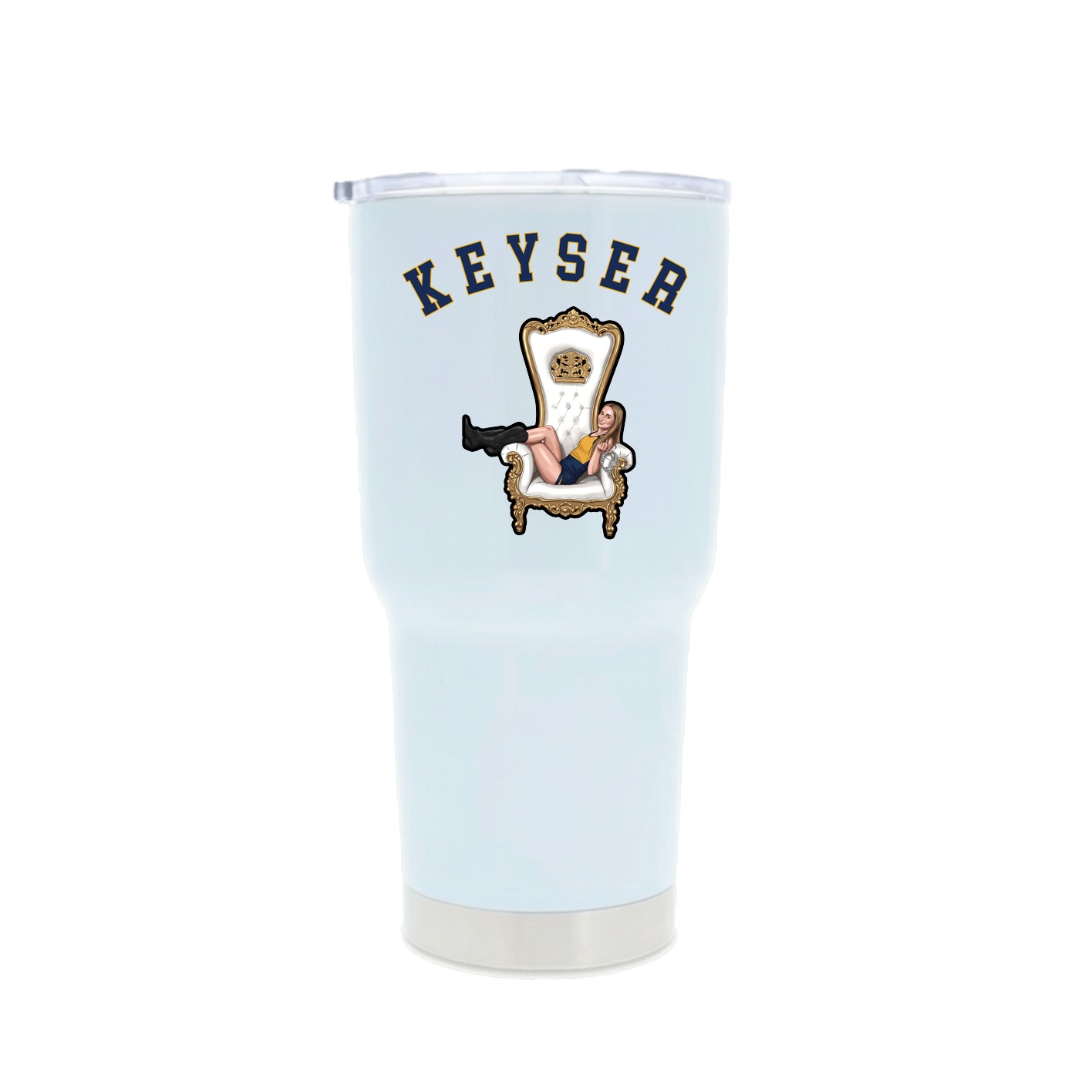 30oz Stainless Steel Tumbler — Shirsey Arch in White