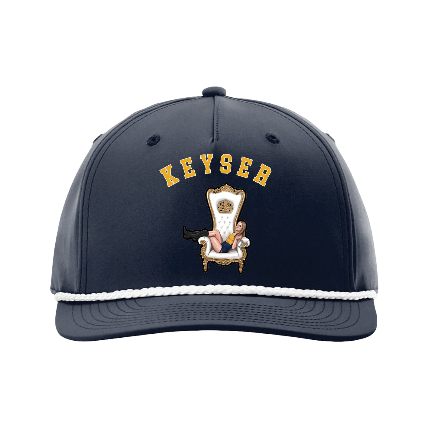 Five-Panel Classic Rope Cap — Shirsey Arch in Navy