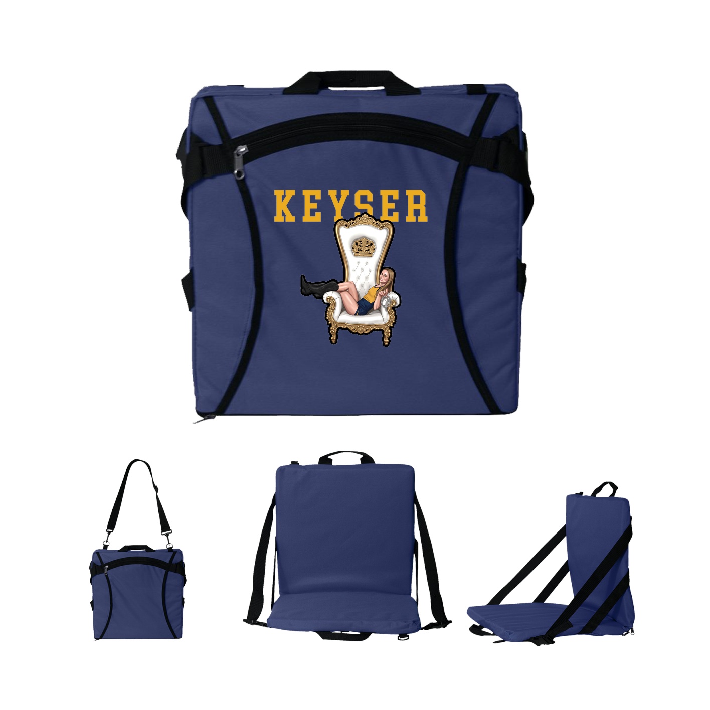 Folding Stadium Seat — Shirsey in Navy