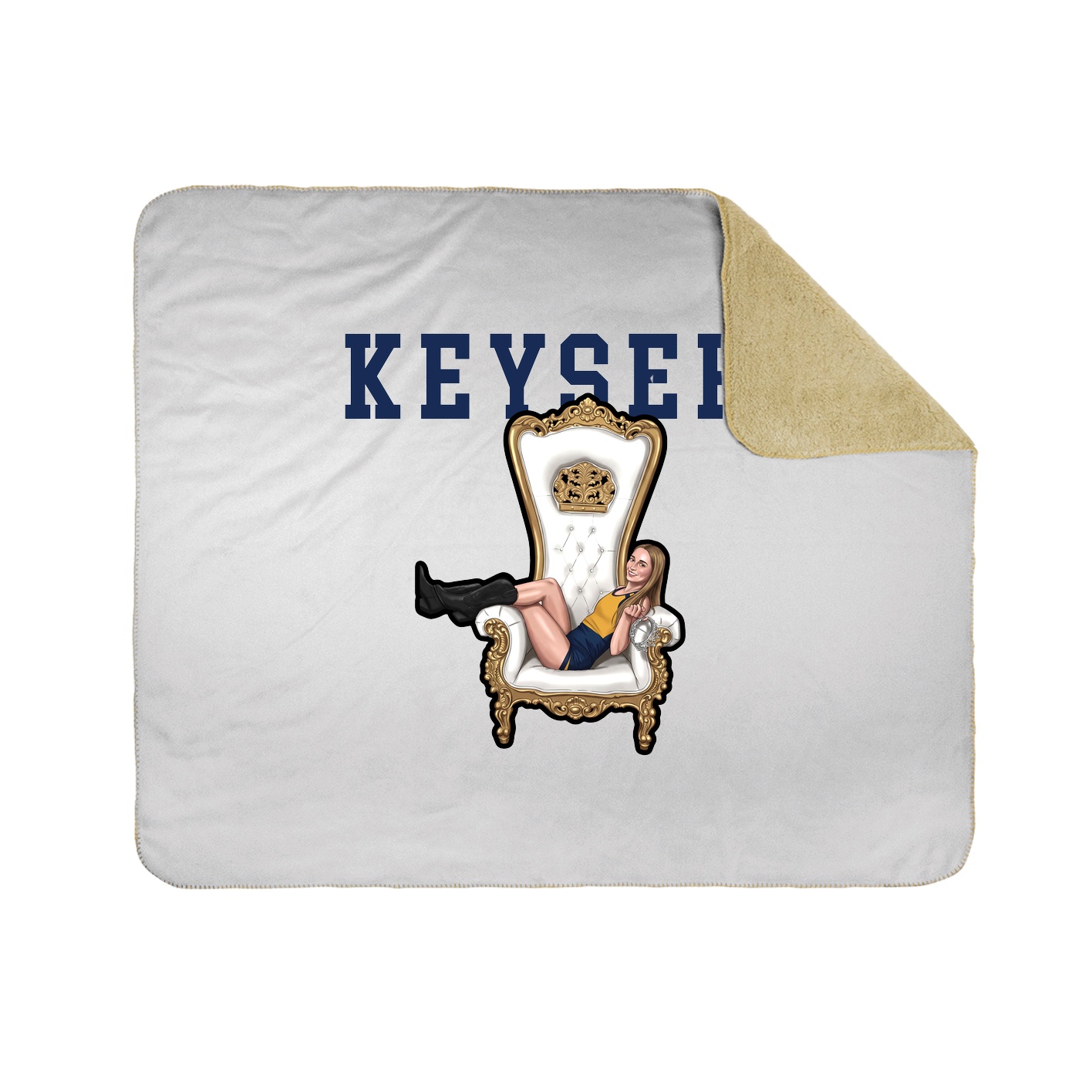 Throw Blanket — Shirsey in White