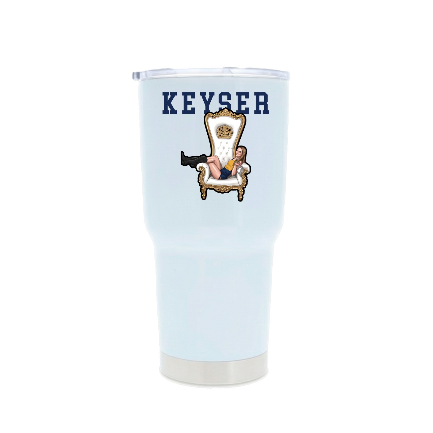 30oz Stainless Steel Tumbler — Shirsey in White