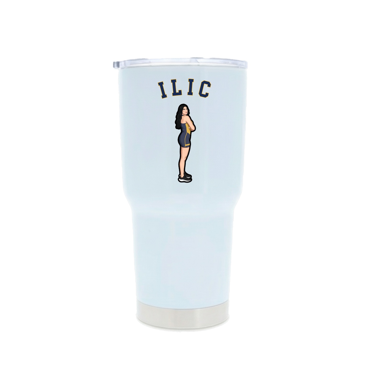30oz Stainless Steel Tumbler — Shirsey Arch in White