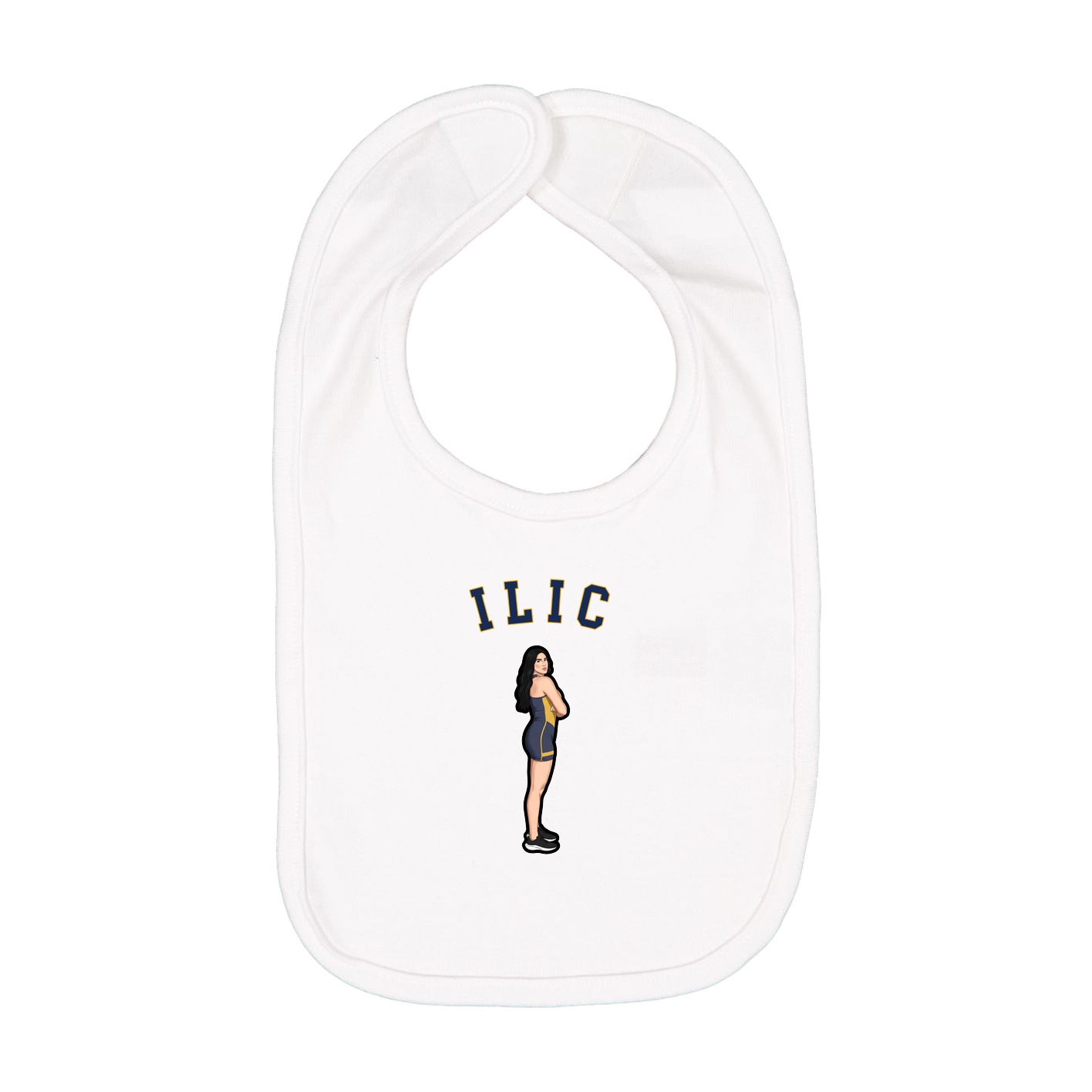 Infant Bib — Shirsey Arch in White