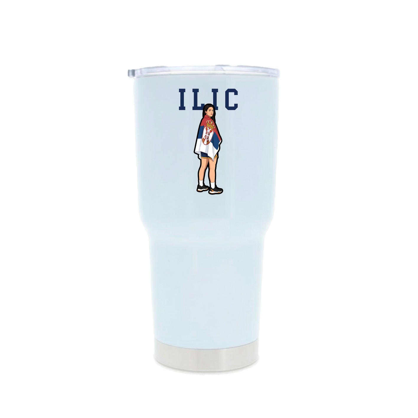 30oz Stainless Steel Tumbler — Shirsey in White
