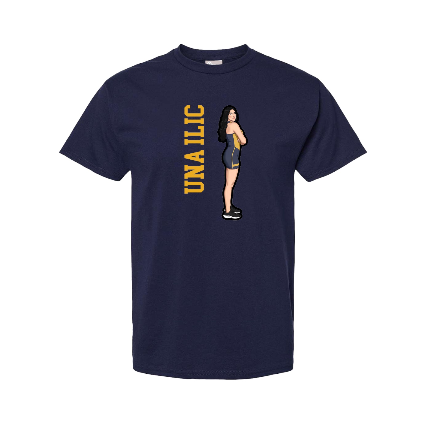Tee — Name Vertical in Navy