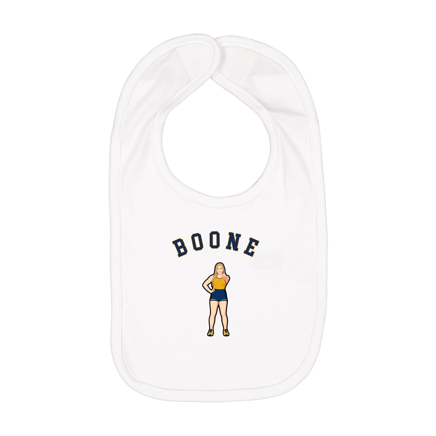 Infant Bib — Shirsey Arch in White