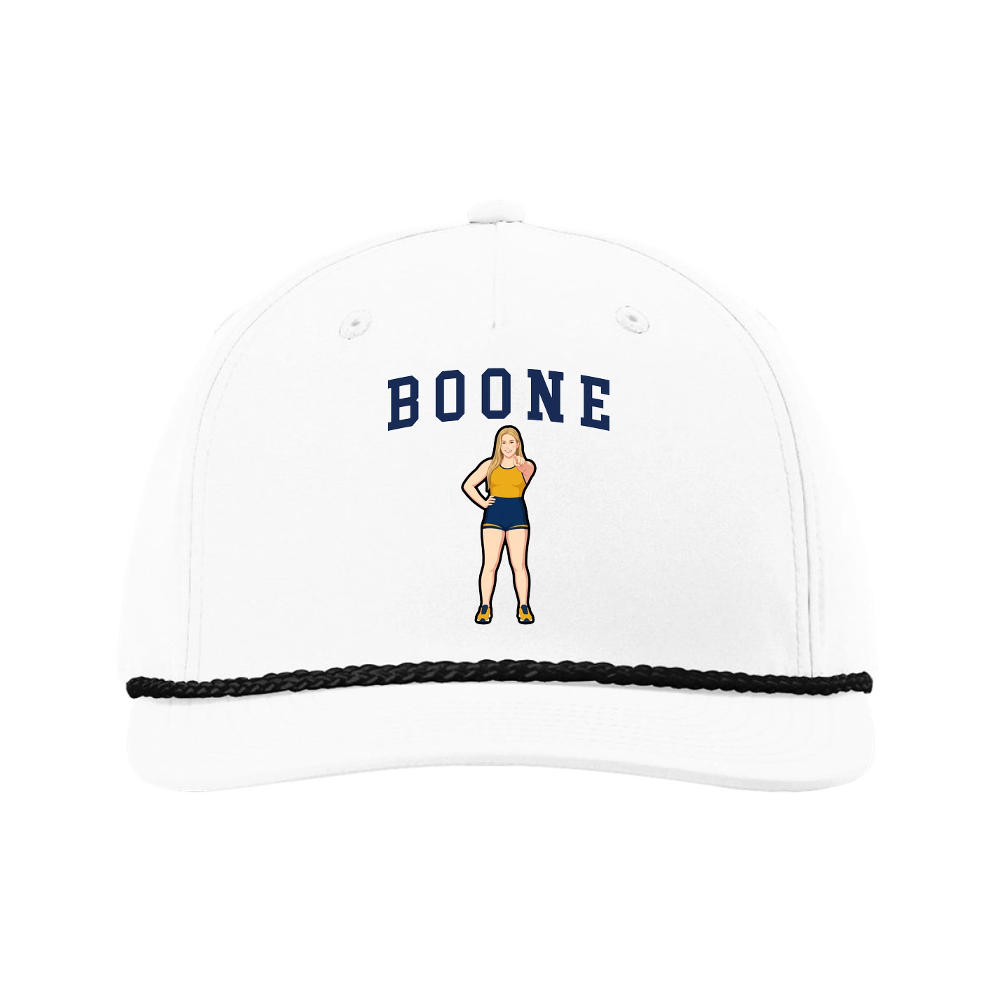 Five-Panel Classic Rope Cap — Shirsey in White