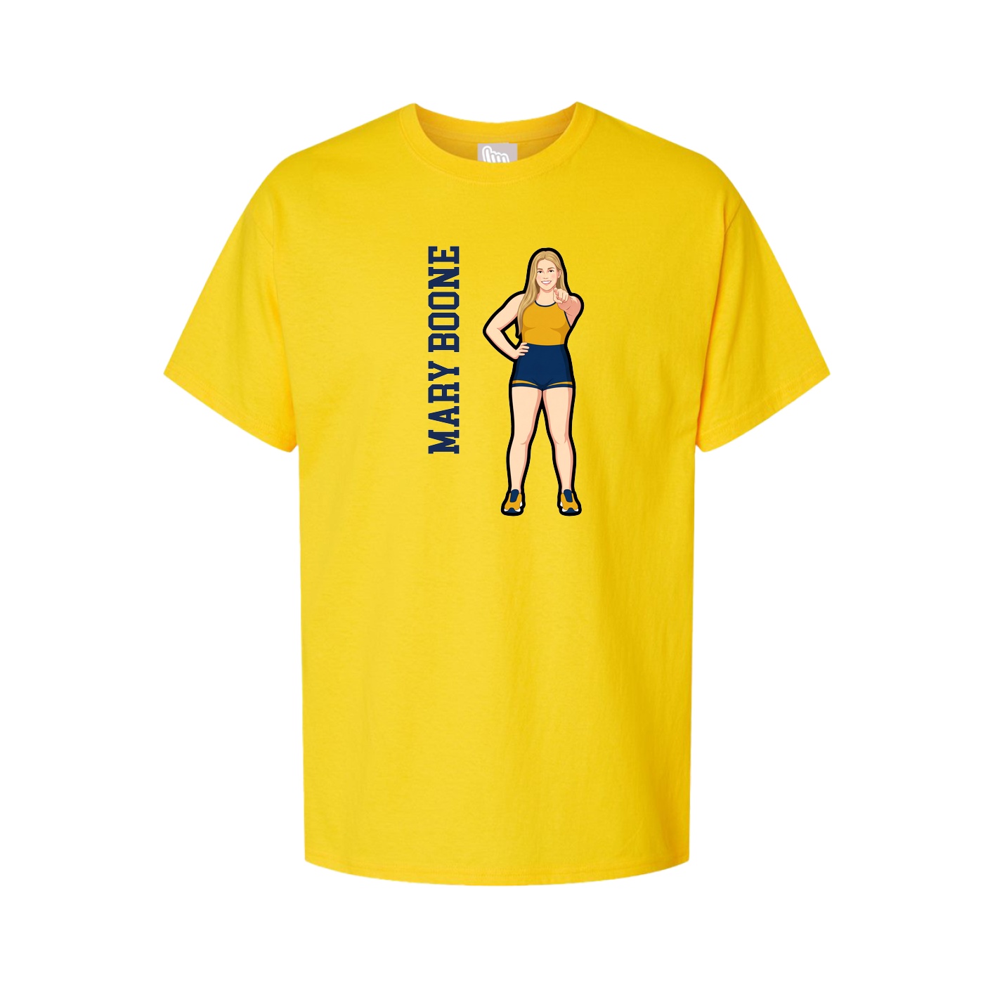 Tee — Name Vertical in Gold