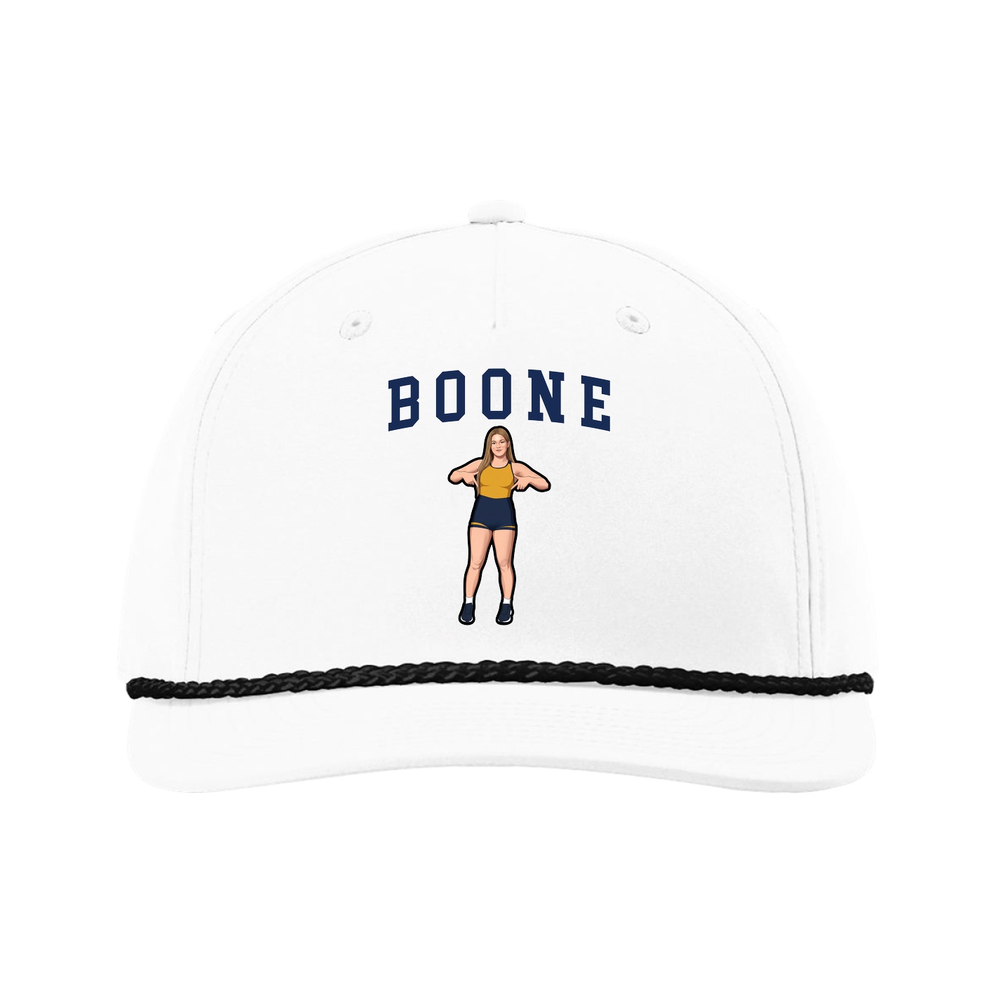 Five-Panel Classic Rope Cap — Shirsey in White
