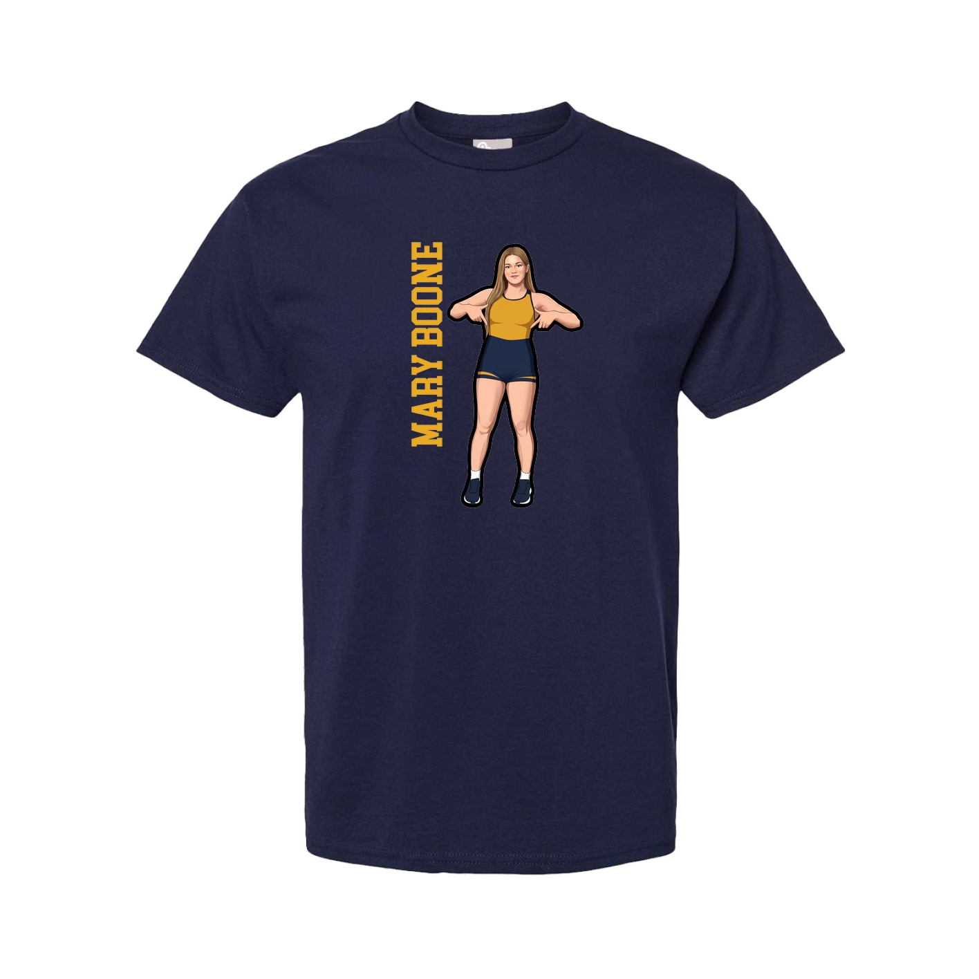 Youth Tee — Name Vertical in Navy