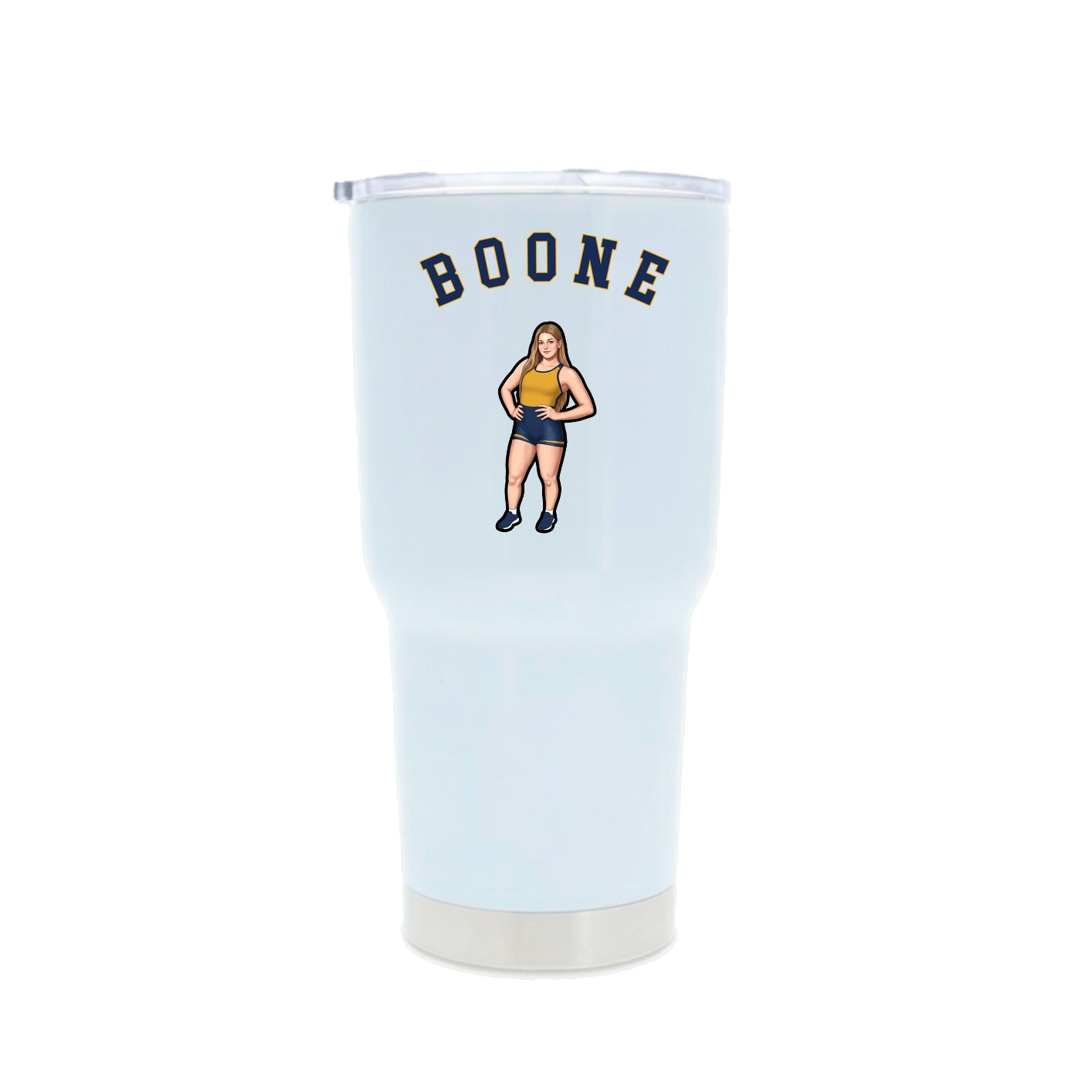 30oz Stainless Steel Tumbler — Shirsey Arch in White