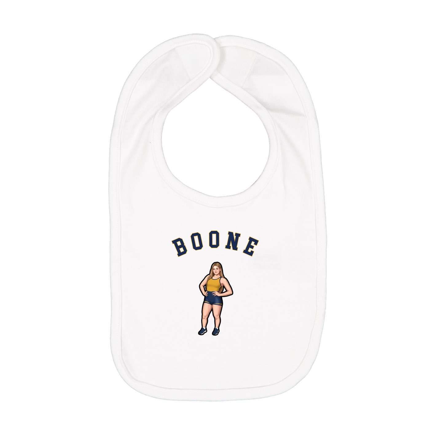 Infant Bib — Shirsey Arch in White