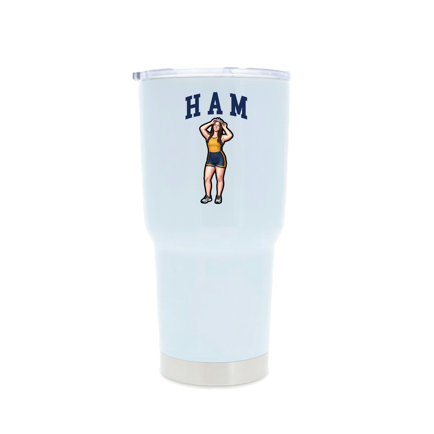 30oz Stainless Steel Tumbler — Shirsey in White