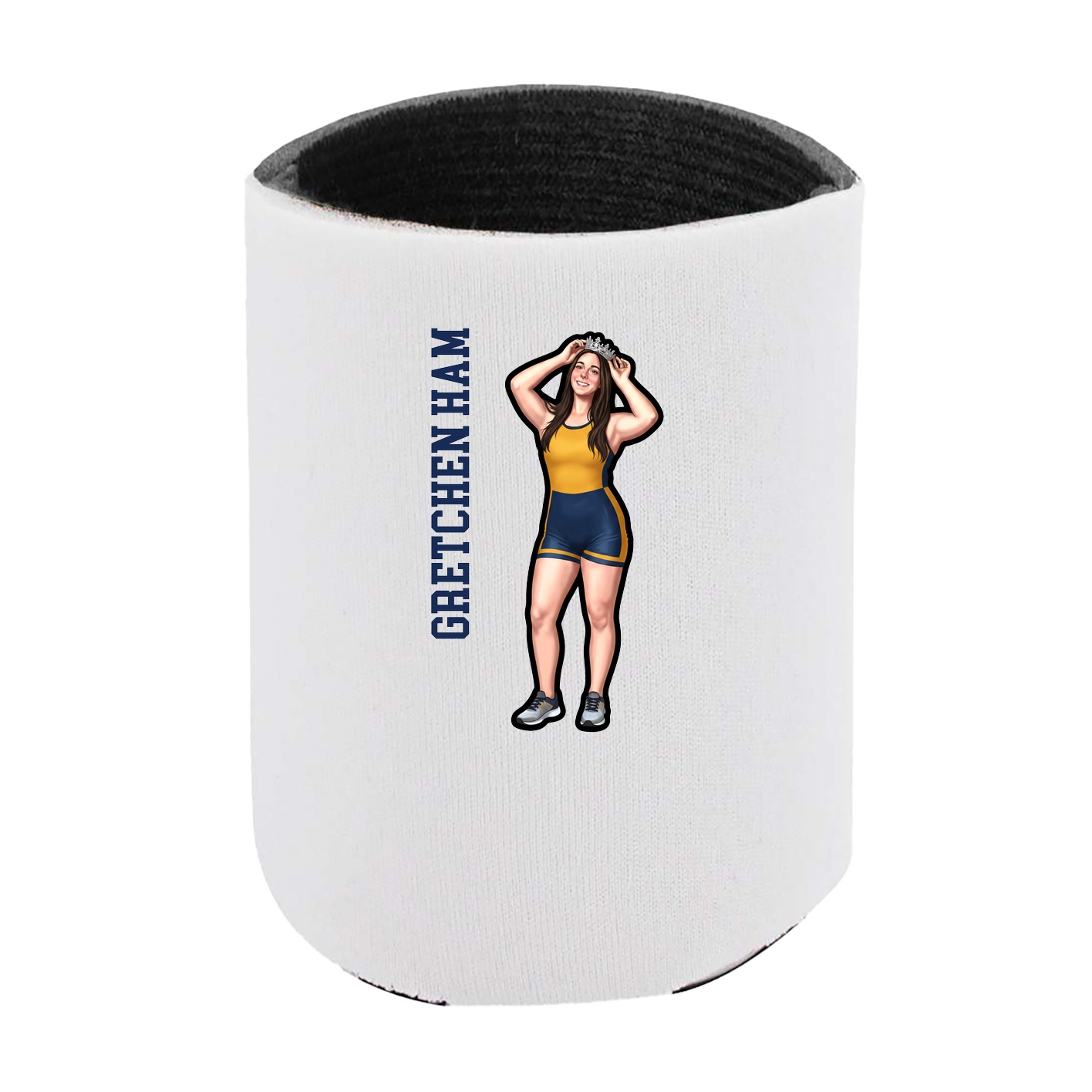 Can Holder — Name Vertical in White
