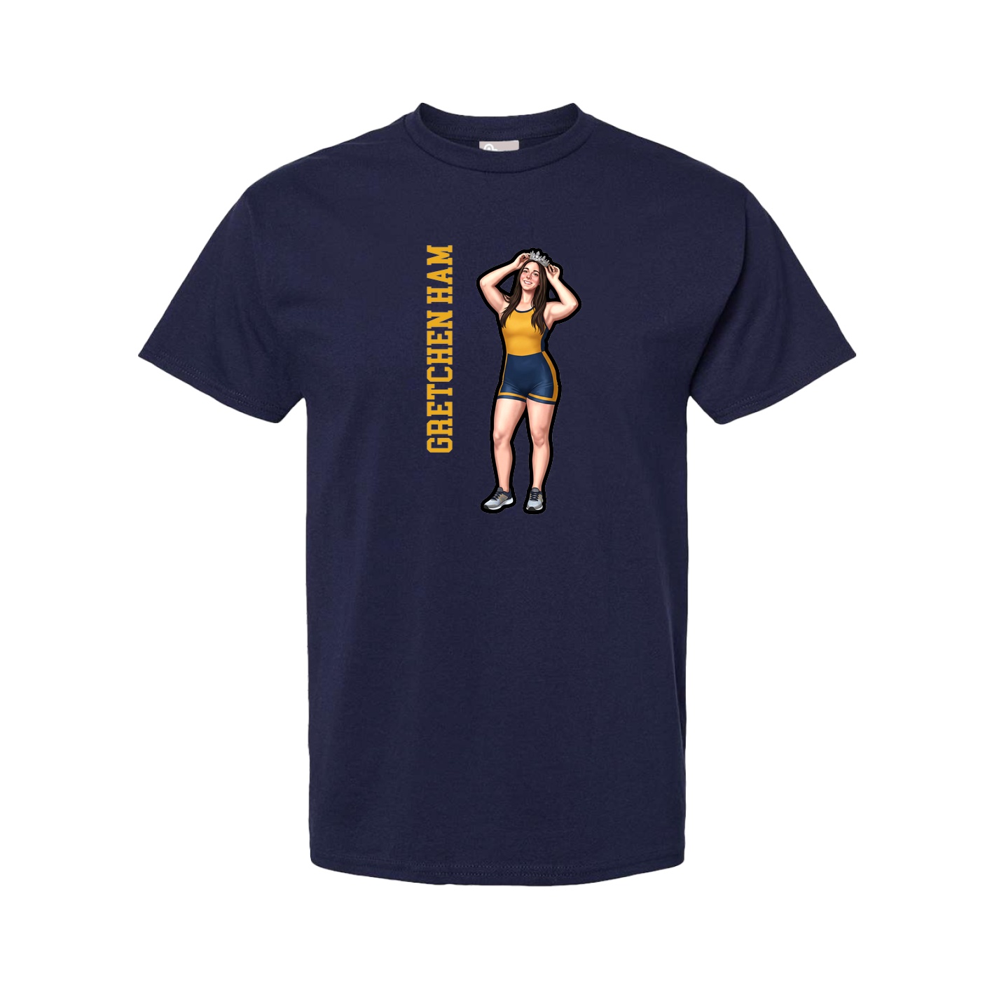 Youth Tee — Name Vertical in Navy
