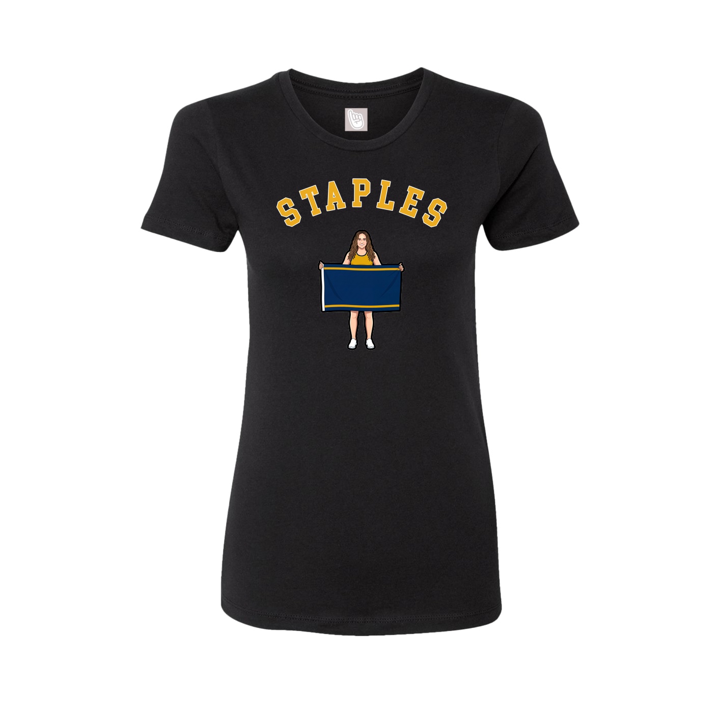 Fitted Women's Tee — Shirsey Arch in Black