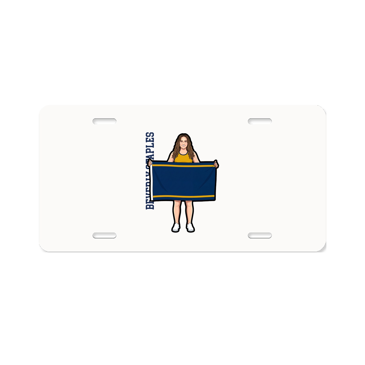 License Plate — Name Vertical in Classic