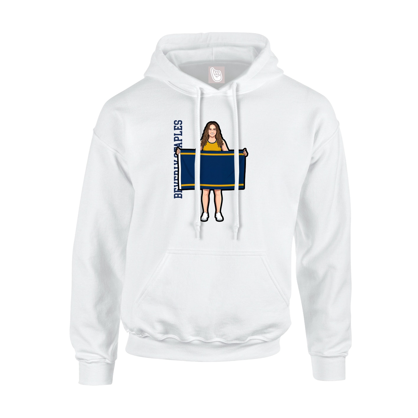 Youth Hoodie — Name Vertical in White