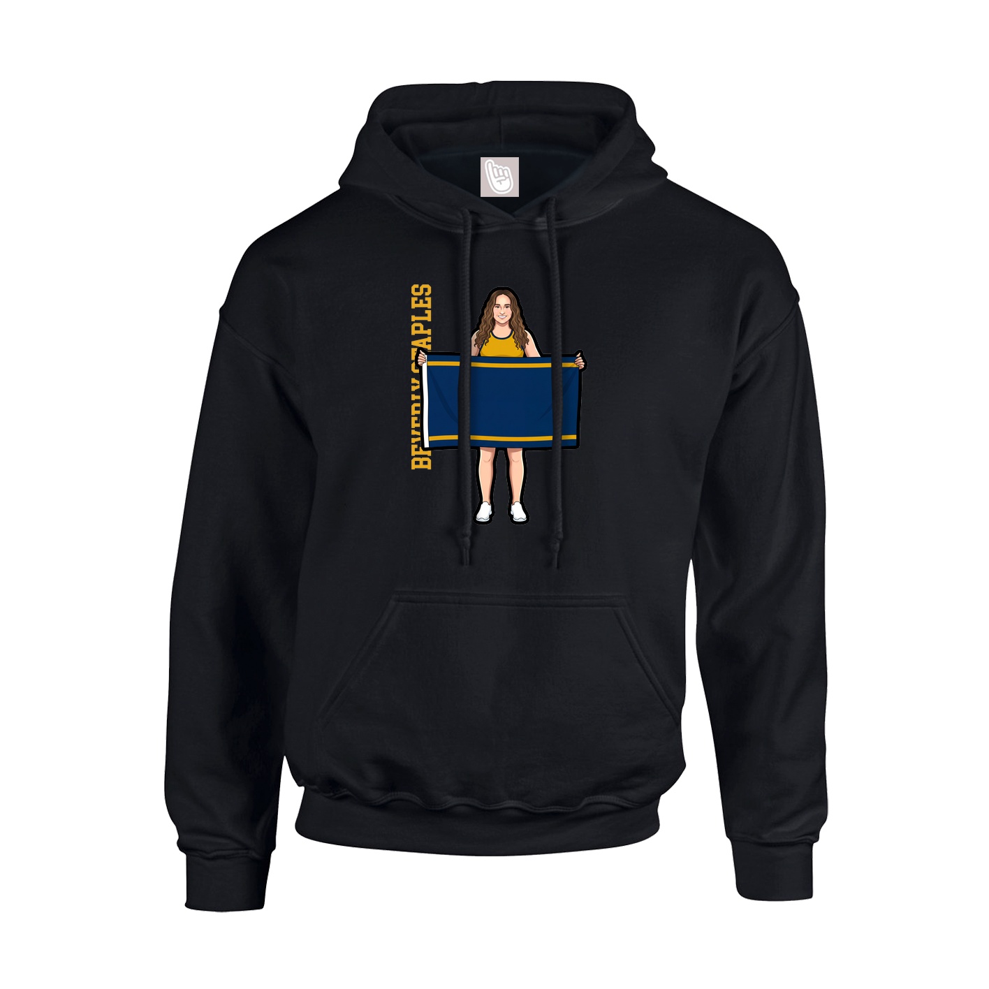 Youth Hoodie — Name Vertical in Black