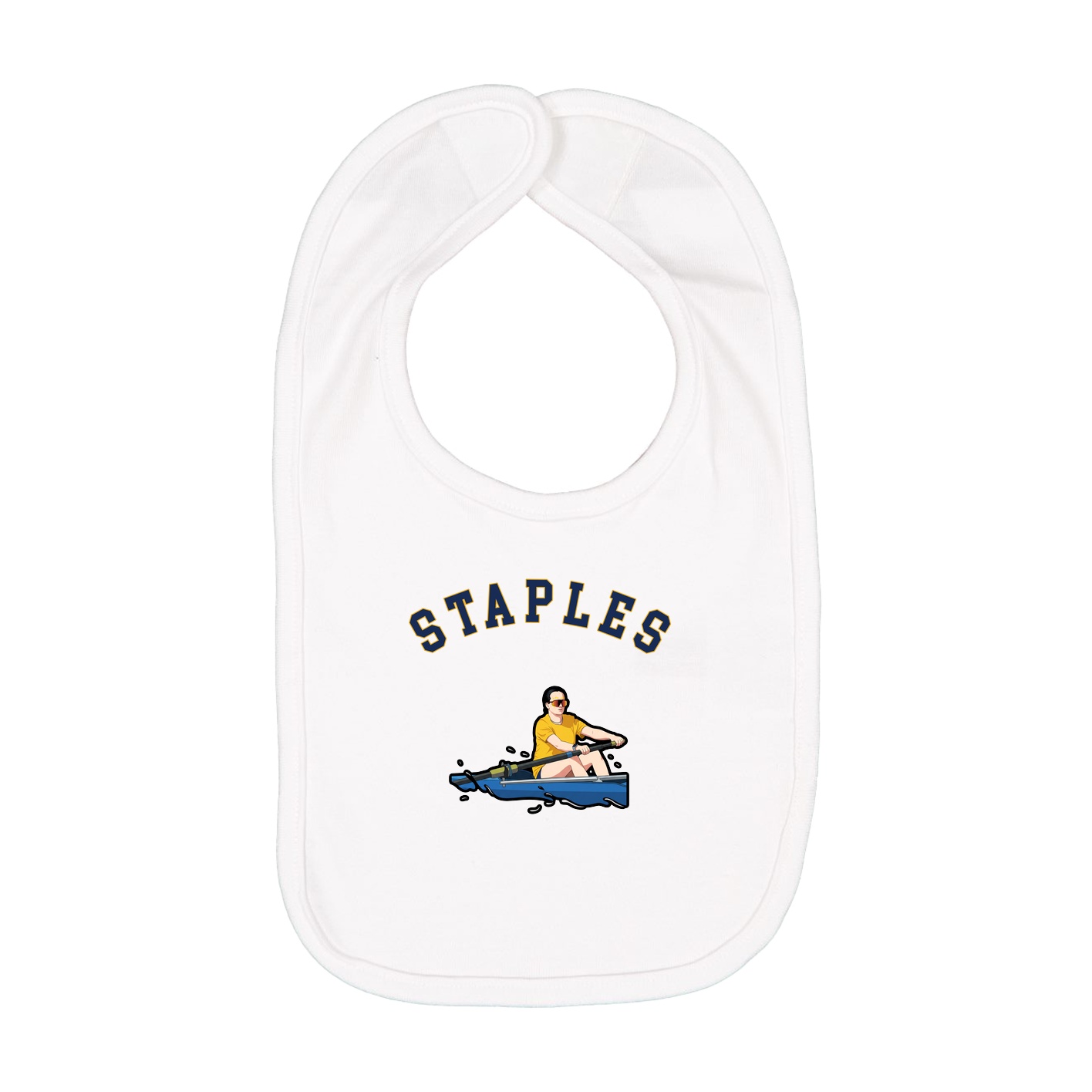 Infant Bib — Shirsey Arch in White