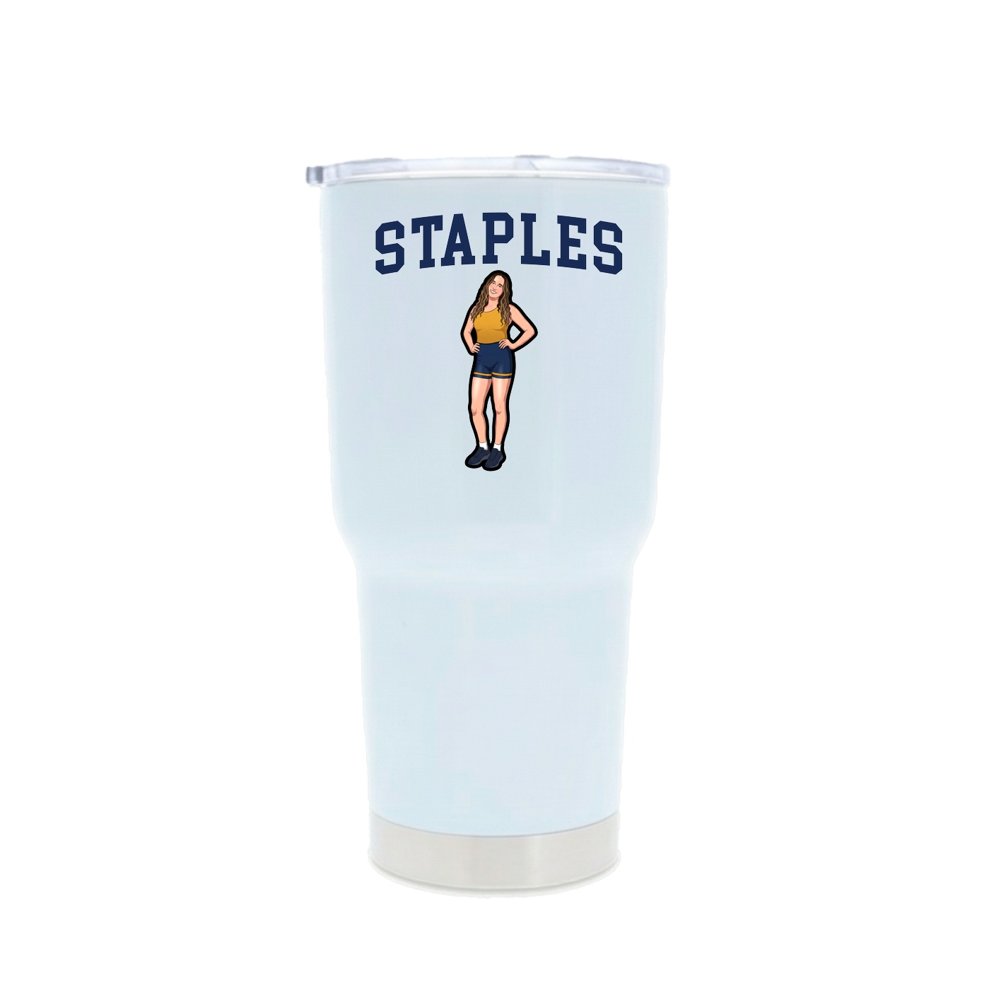 30oz Stainless Steel Tumbler — Shirsey in White