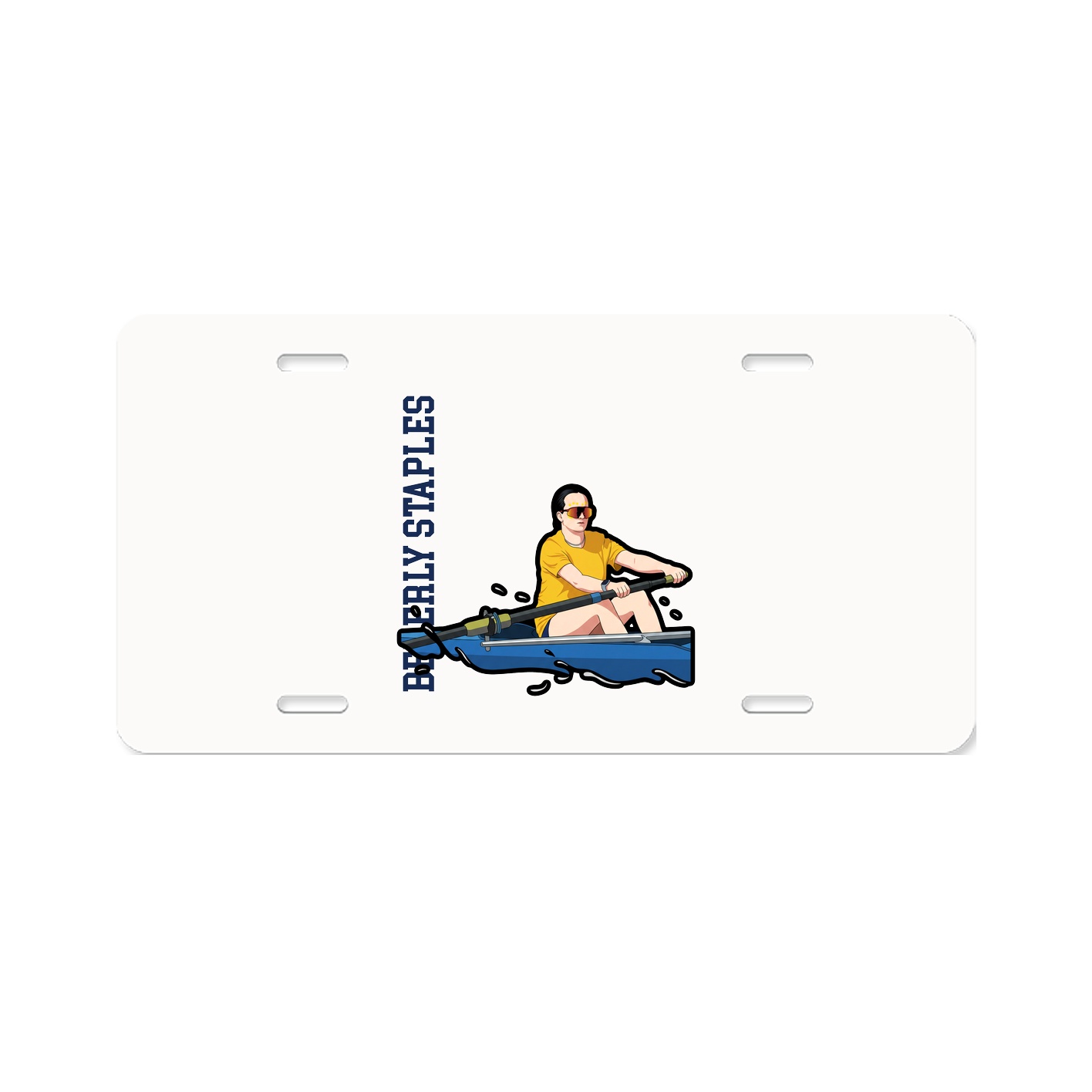 License Plate — Name Vertical in Classic