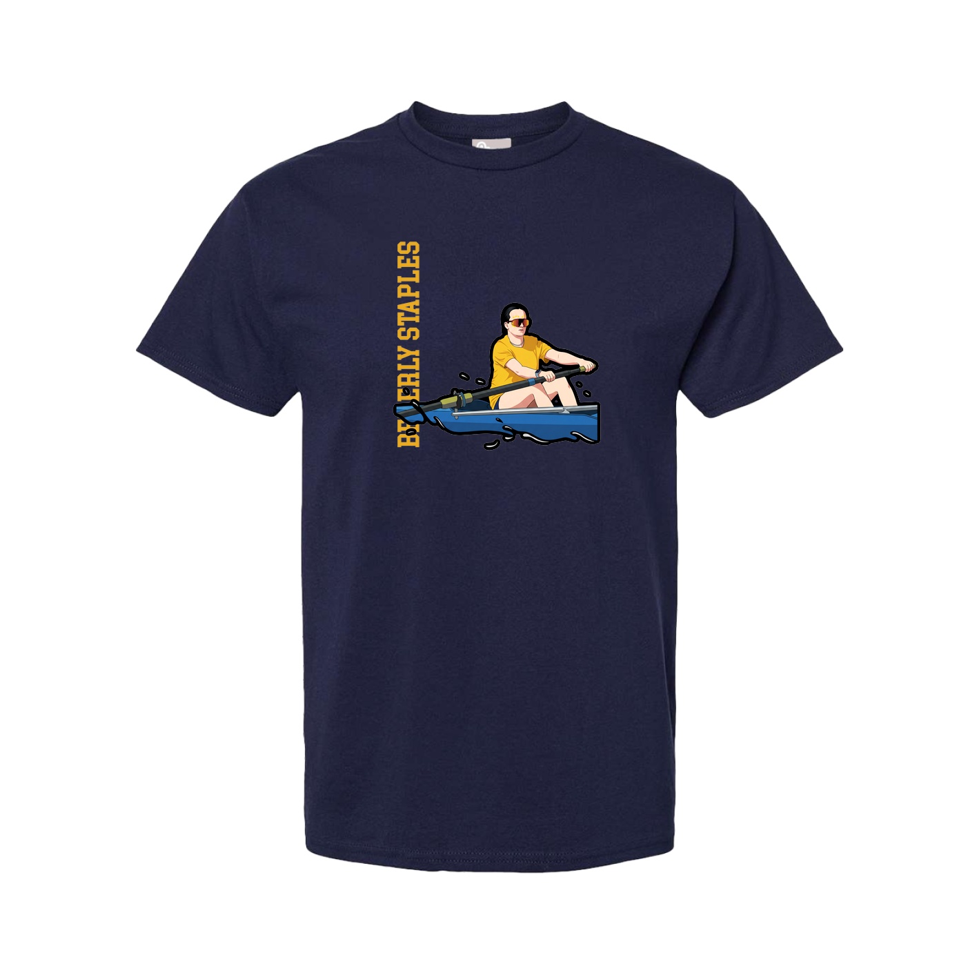 Tee — Name Vertical in Navy