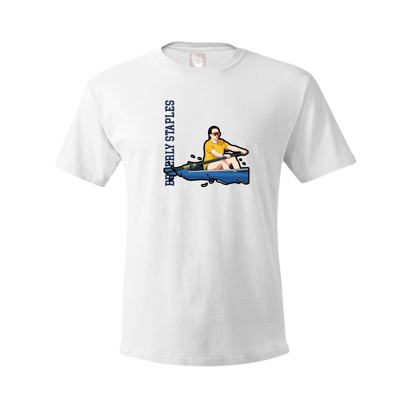 Youth Tee — Name Vertical in White
