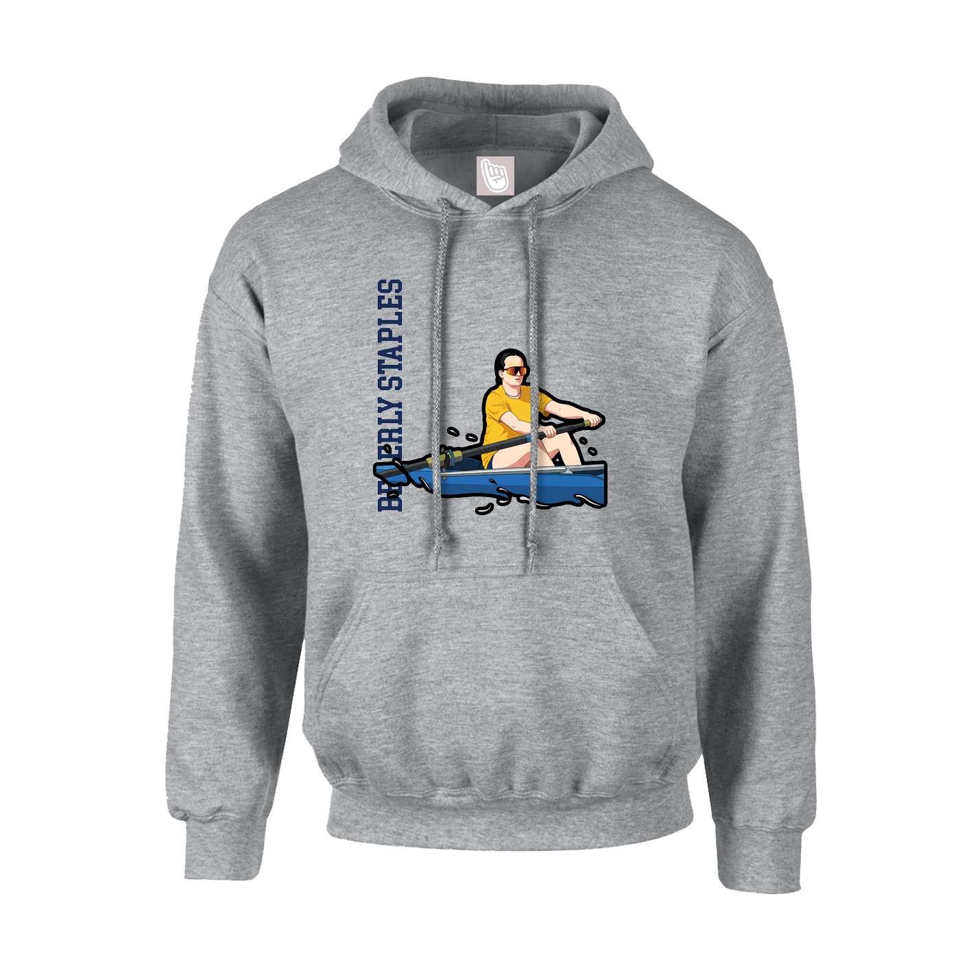 Youth Hoodie — Name Vertical in Grey