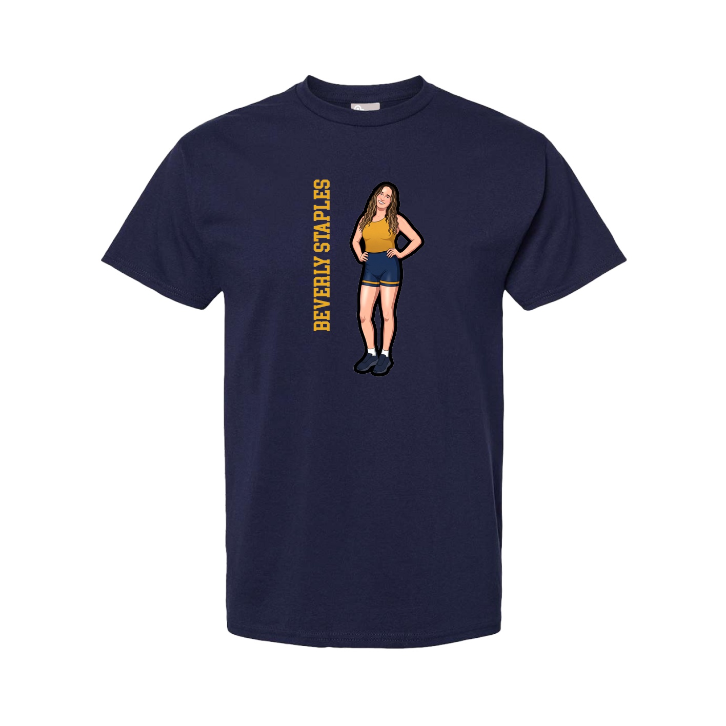 Youth Tee — Name Vertical in Navy