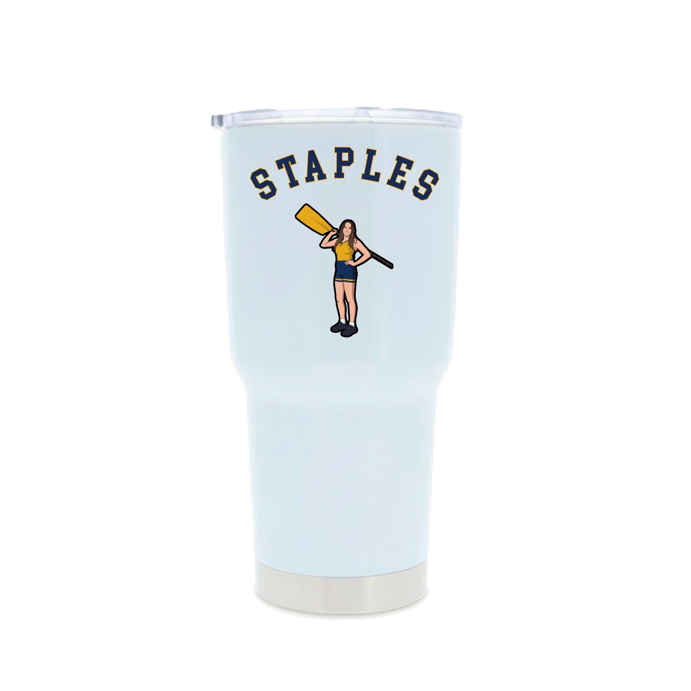 30oz Stainless Steel Tumbler — Shirsey Arch in White