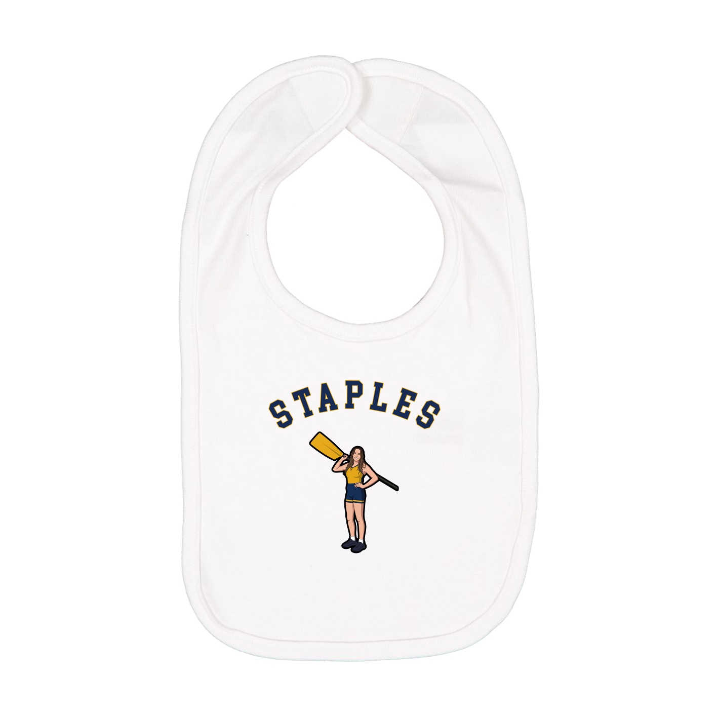 Infant Bib — Shirsey Arch in White