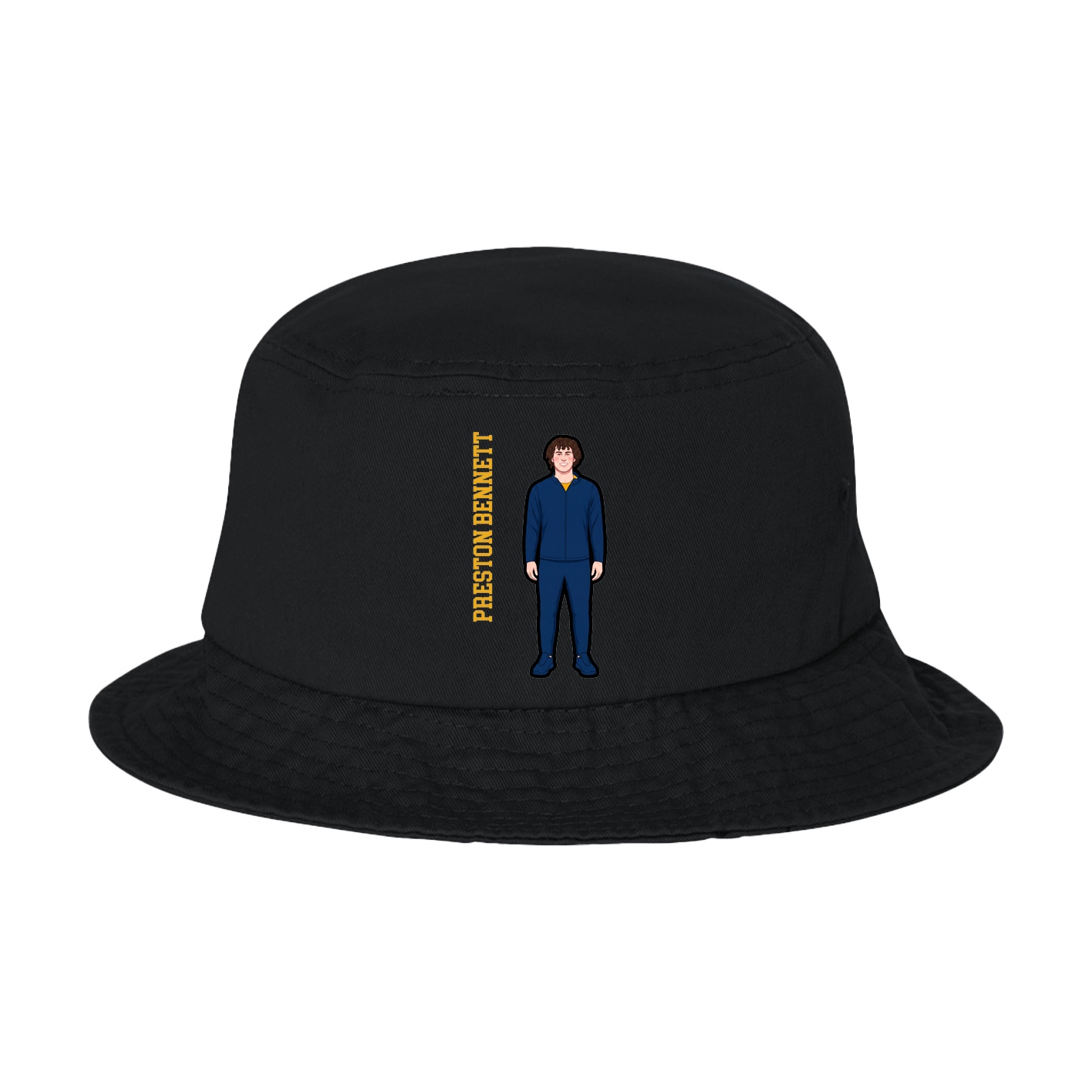 Bucket Cap — Name Vertical in Black