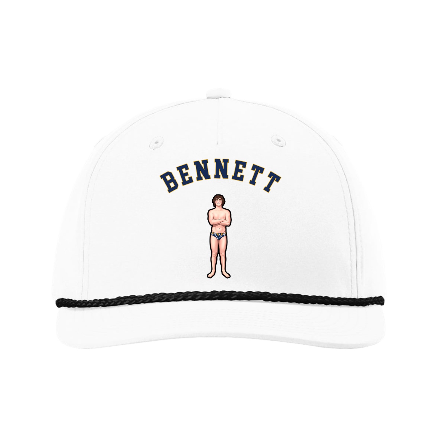 Five-Panel Classic Rope Cap — Shirsey Arch in White