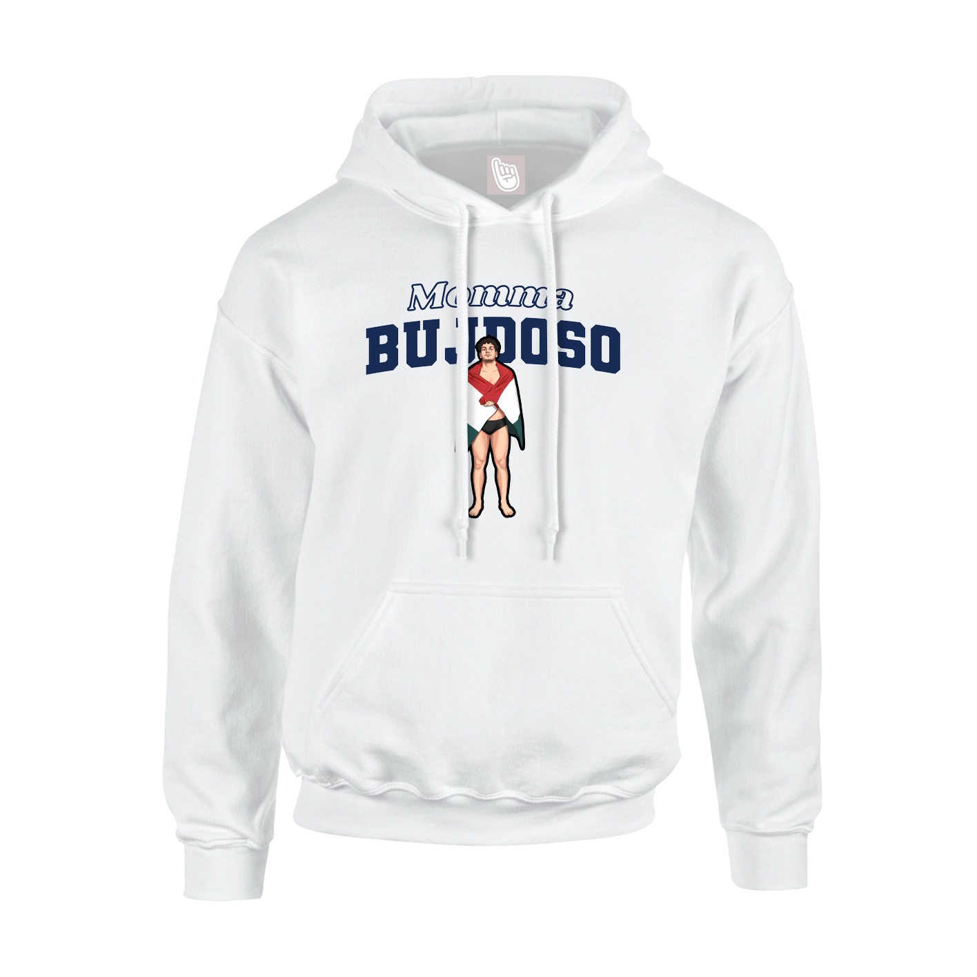 Youth Hoodie — Mothers Day Block in White