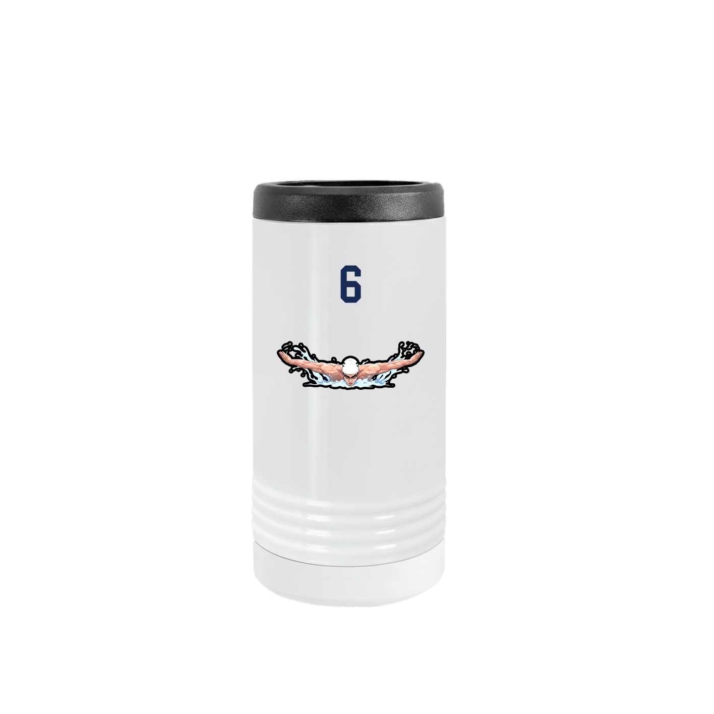 Slim Beverage Holder — Number Top in White