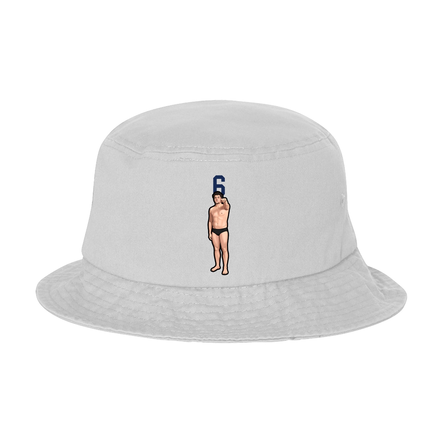 Bucket Cap — Number Top in White