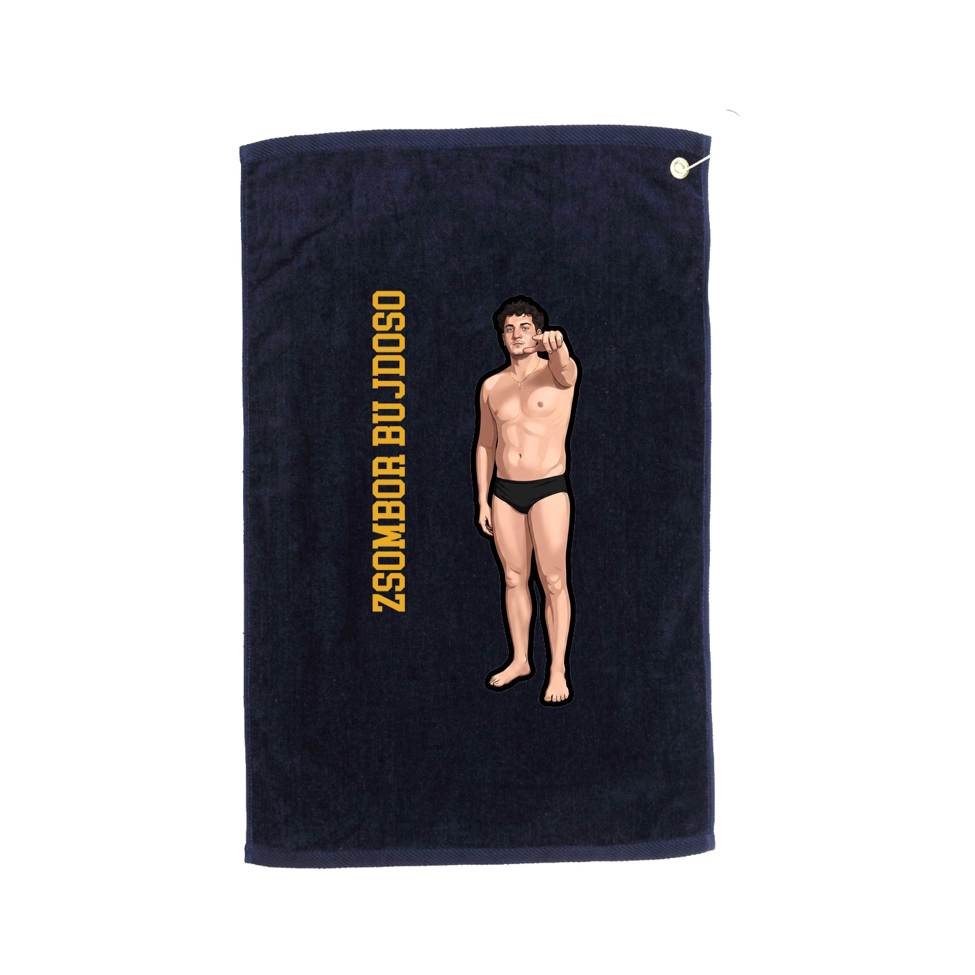 Golf Towel — Name Vertical in Navy