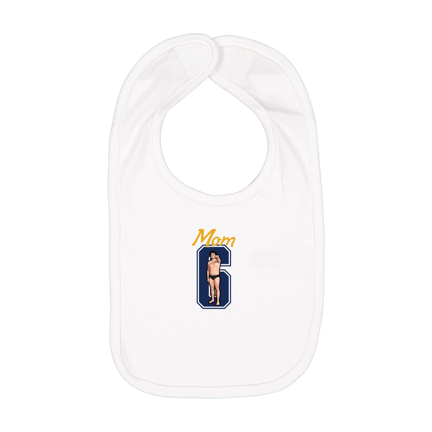 Infant Bib — Mothers Day Shirsey in White
