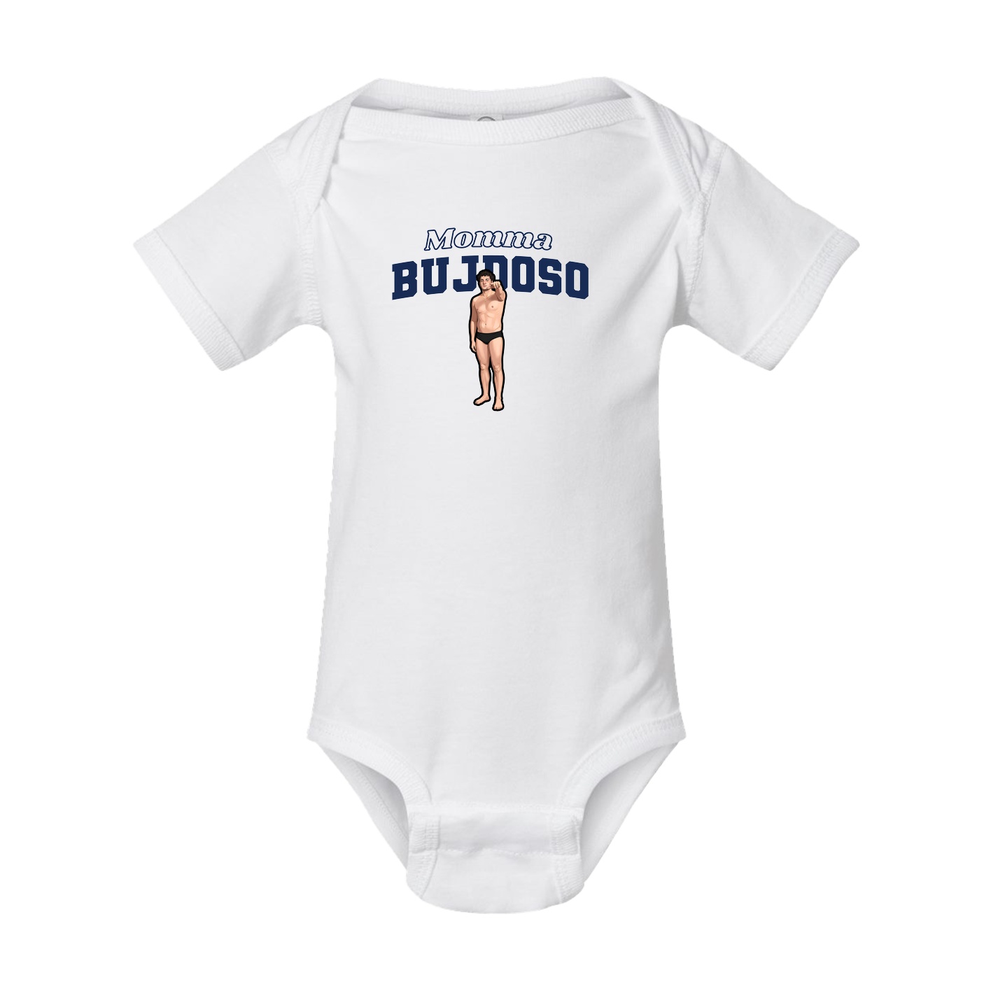 Baby Onesie — Mothers Day Block in White