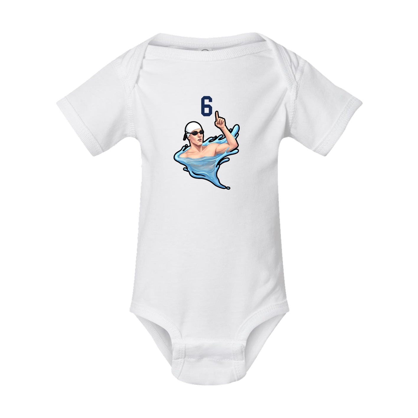 Baby Onesie — Number Top in White