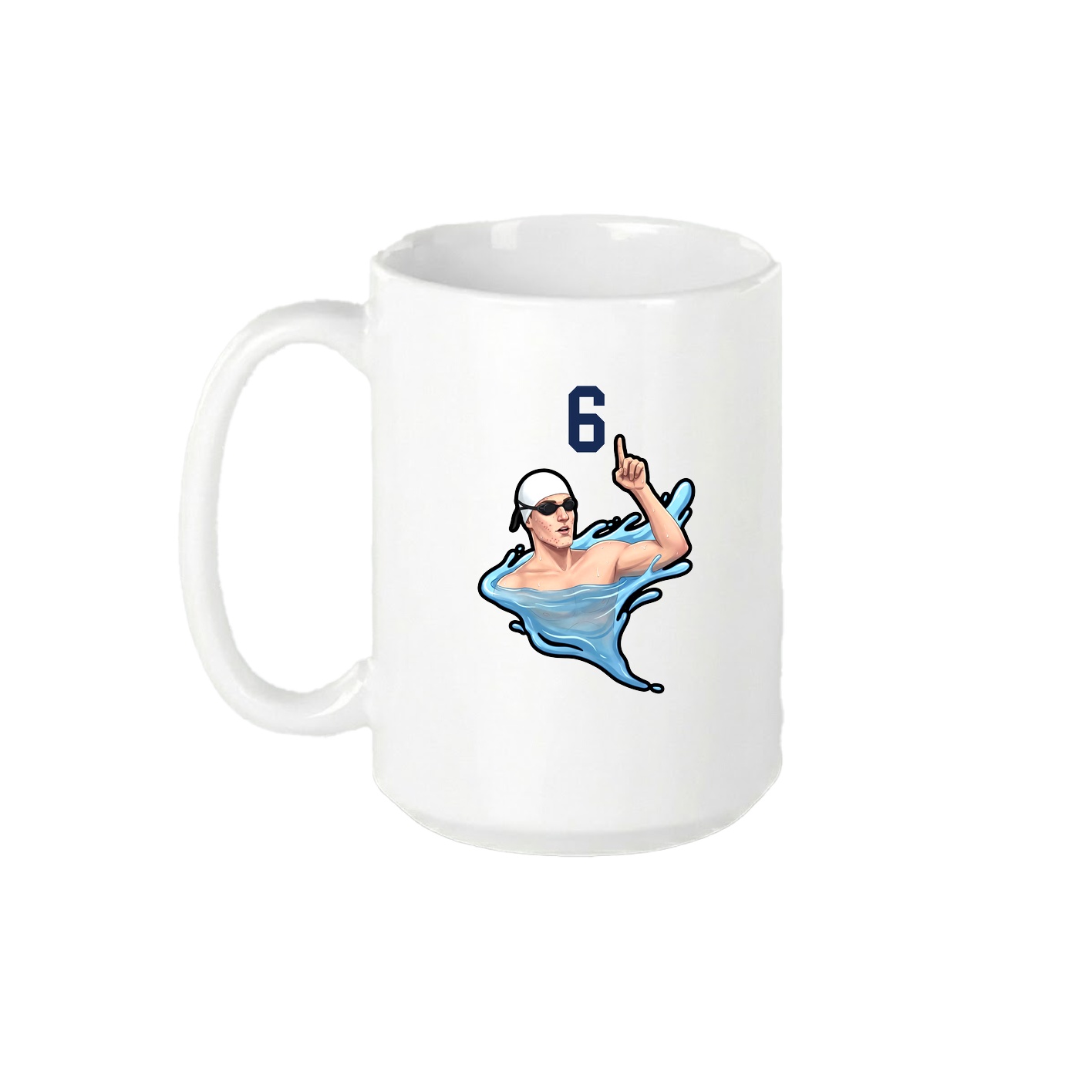 15oz Coffee Mug — Number Top in White
