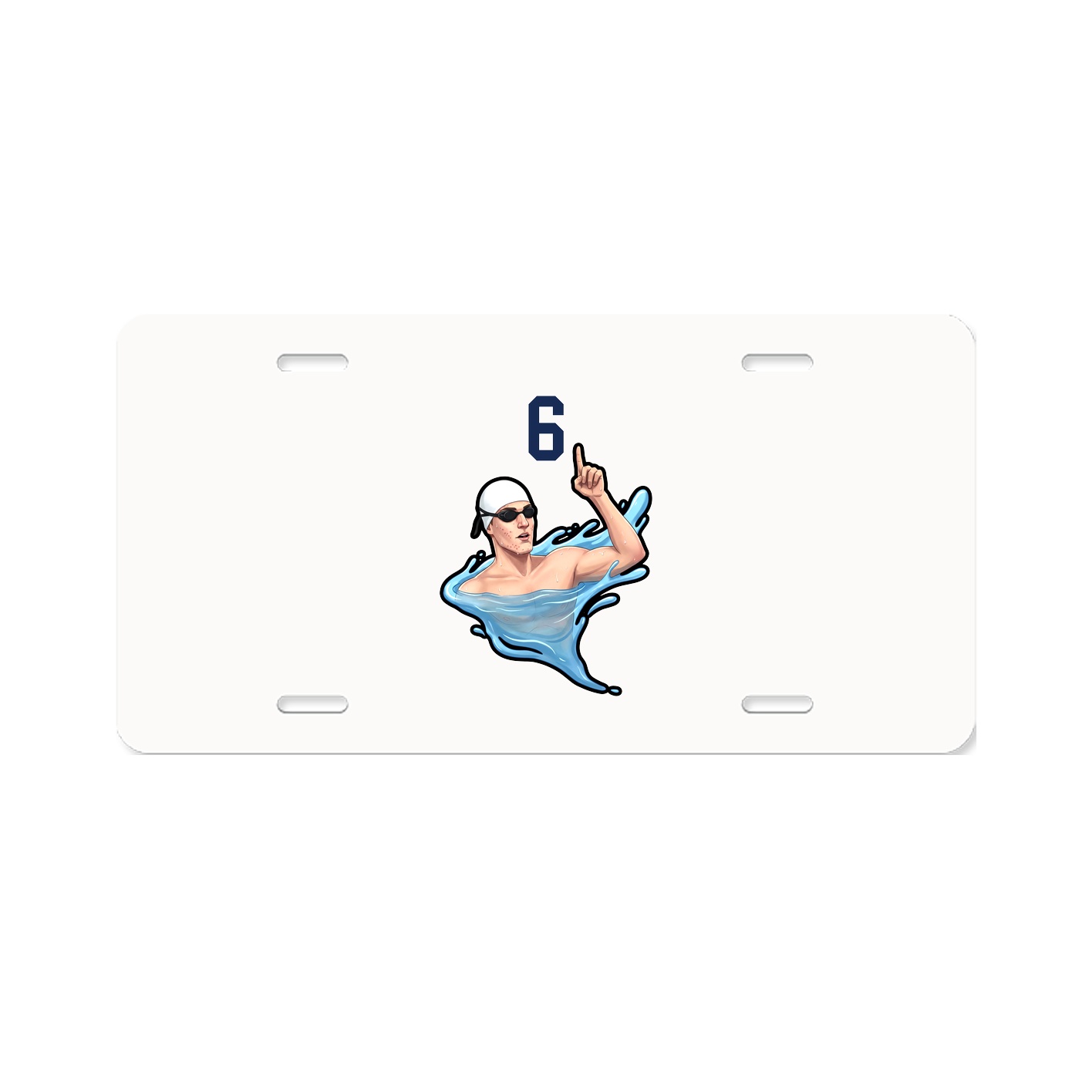 License Plate — Number Top in Classic