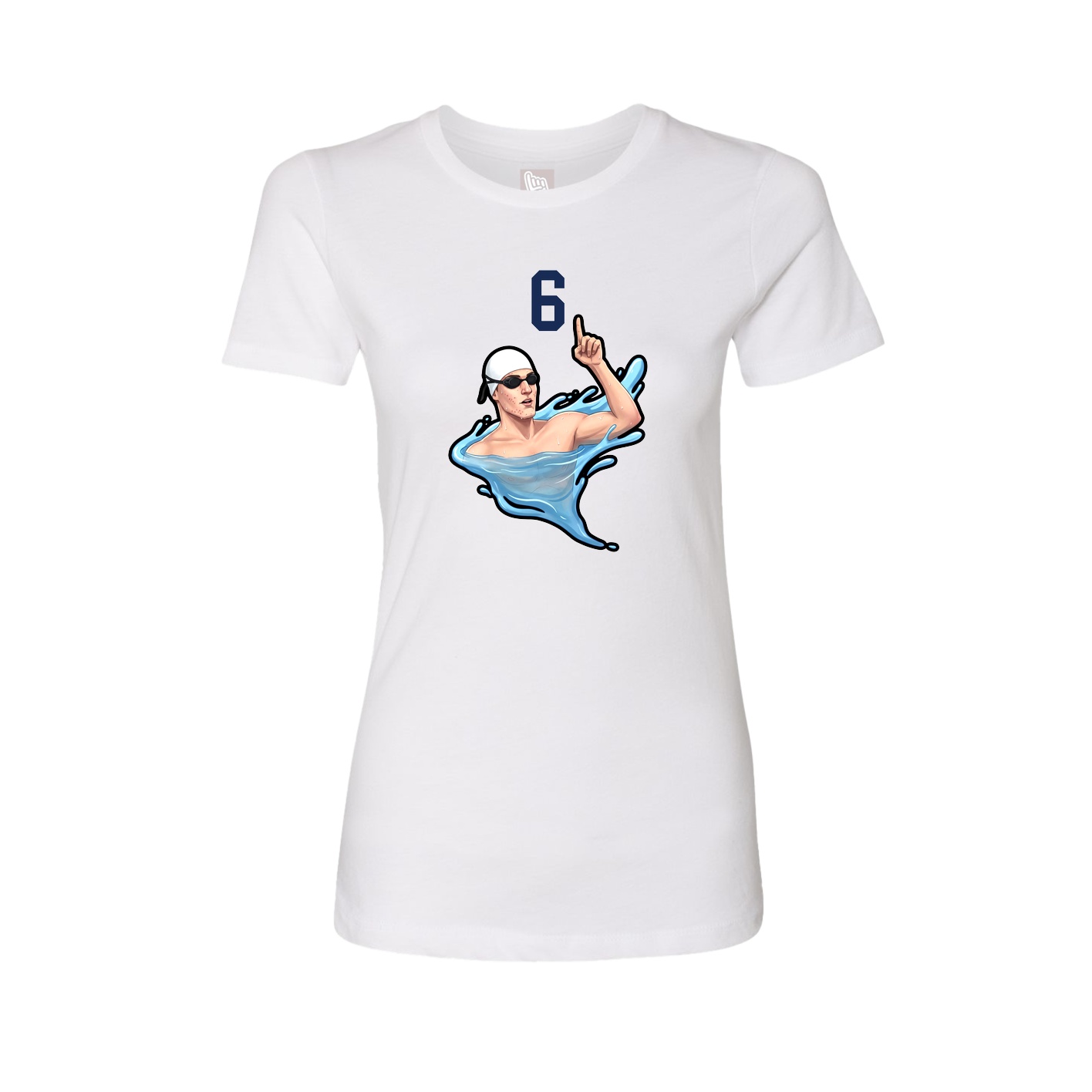 Fitted Women's Tee — Number Top in White