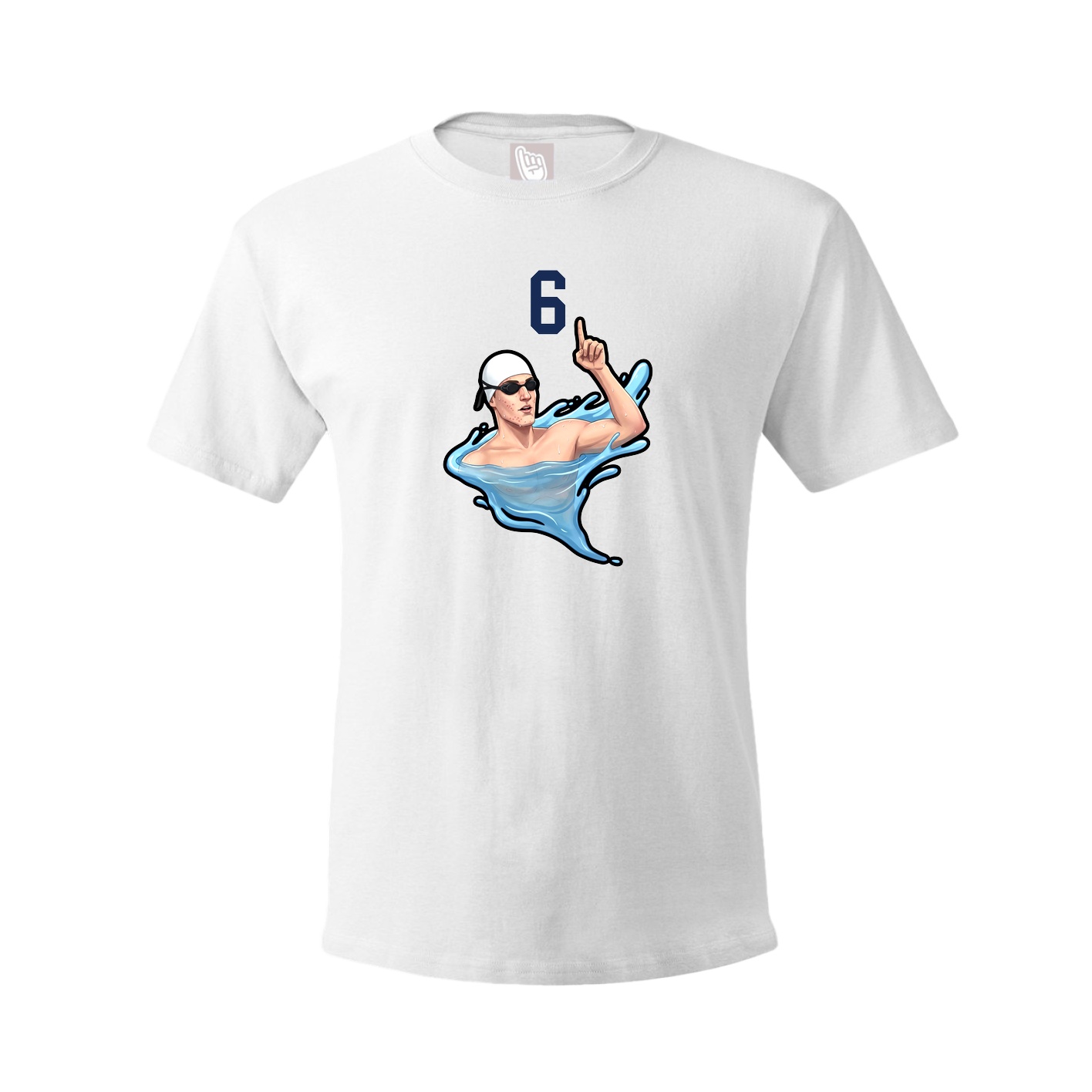 Youth Tee — Number Top in White