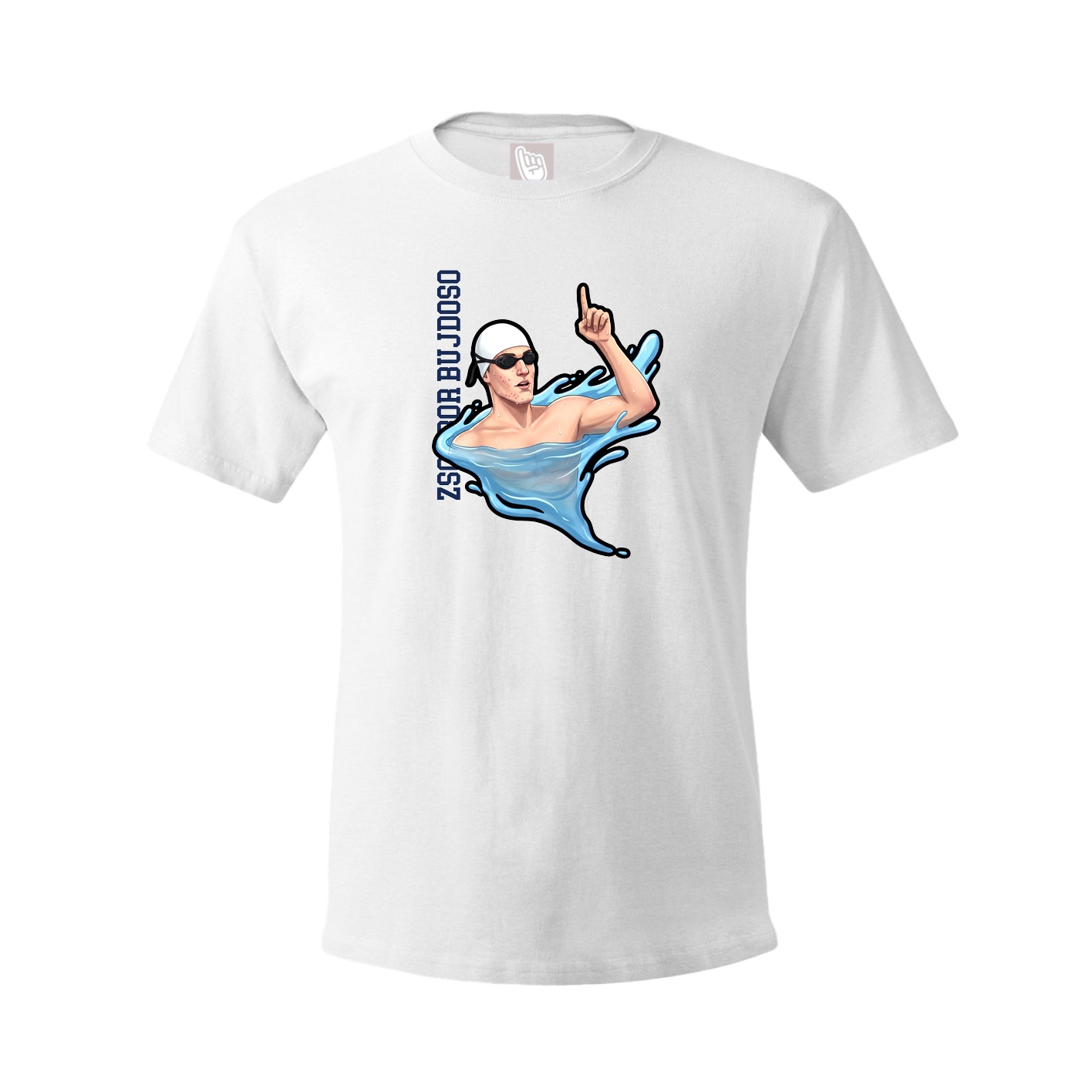 Tee — Name Vertical in White